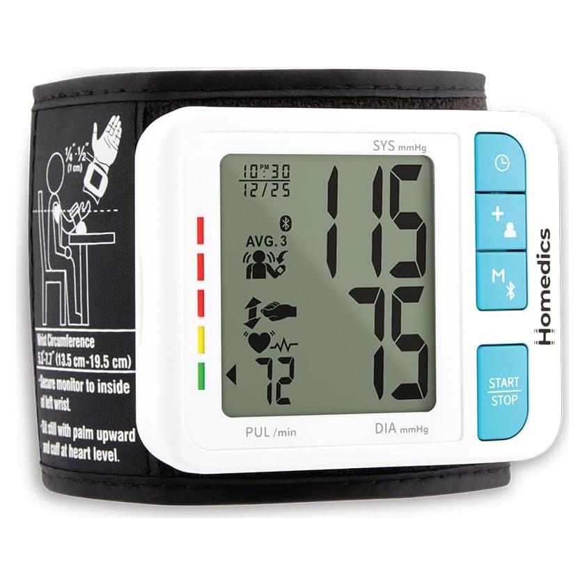 Monitor de Presión Arterial Homedics BPW-800BT-WT Inalámbrico