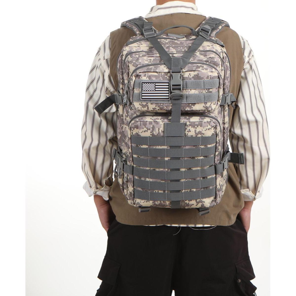 Mochila Táctica Militar THURAM 45L Impermeable Nylon Acu