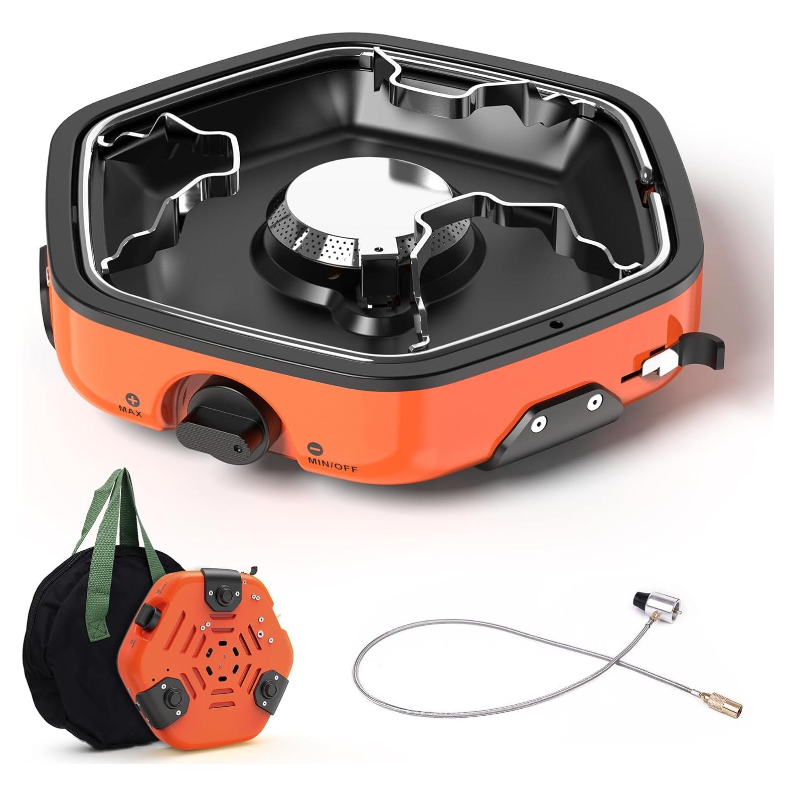 Estufa de Camping Portátil GIGART de Propano 86000 BTU Naranja