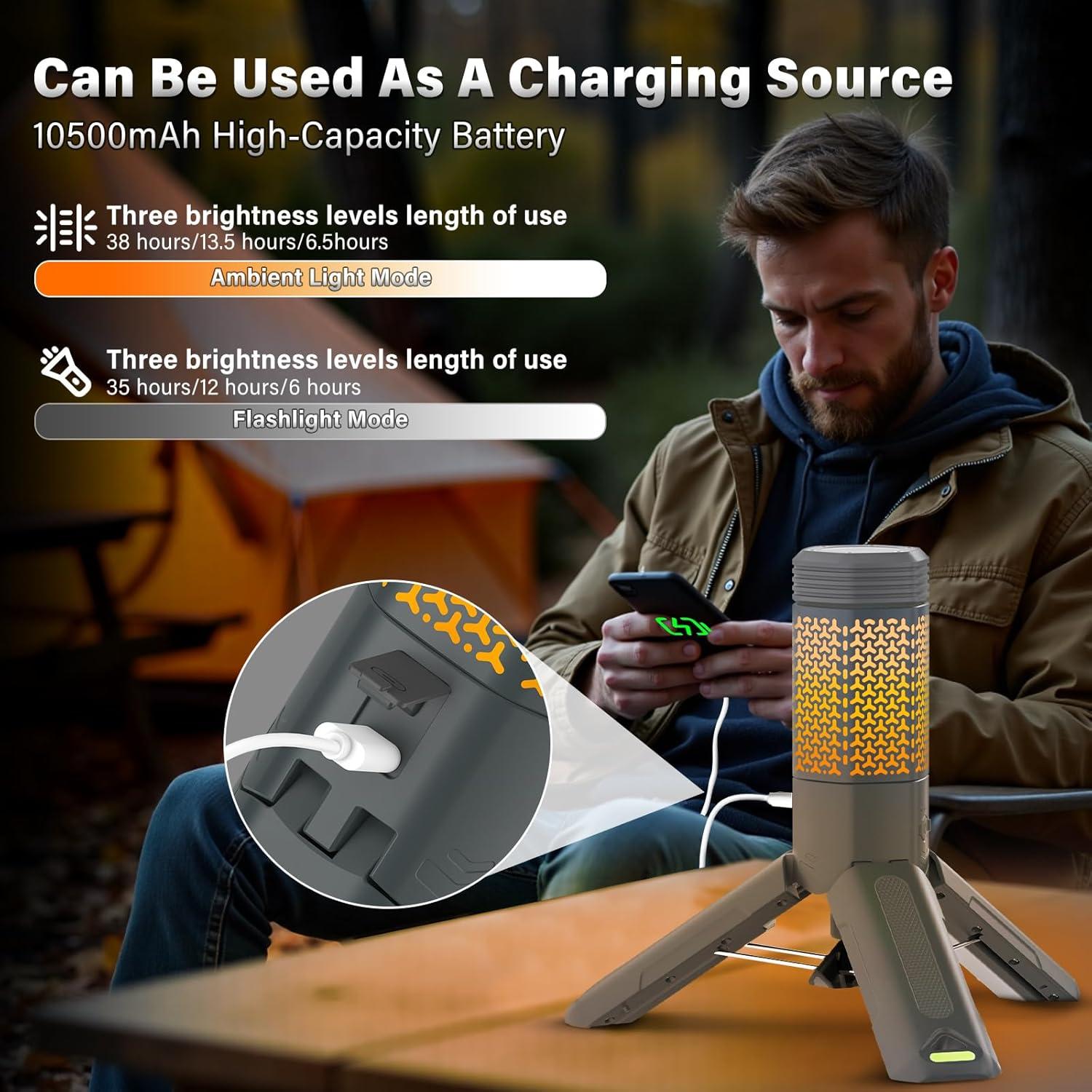 Linterna de Camping Telescópica M KARMATER 10500mAh Impermeable