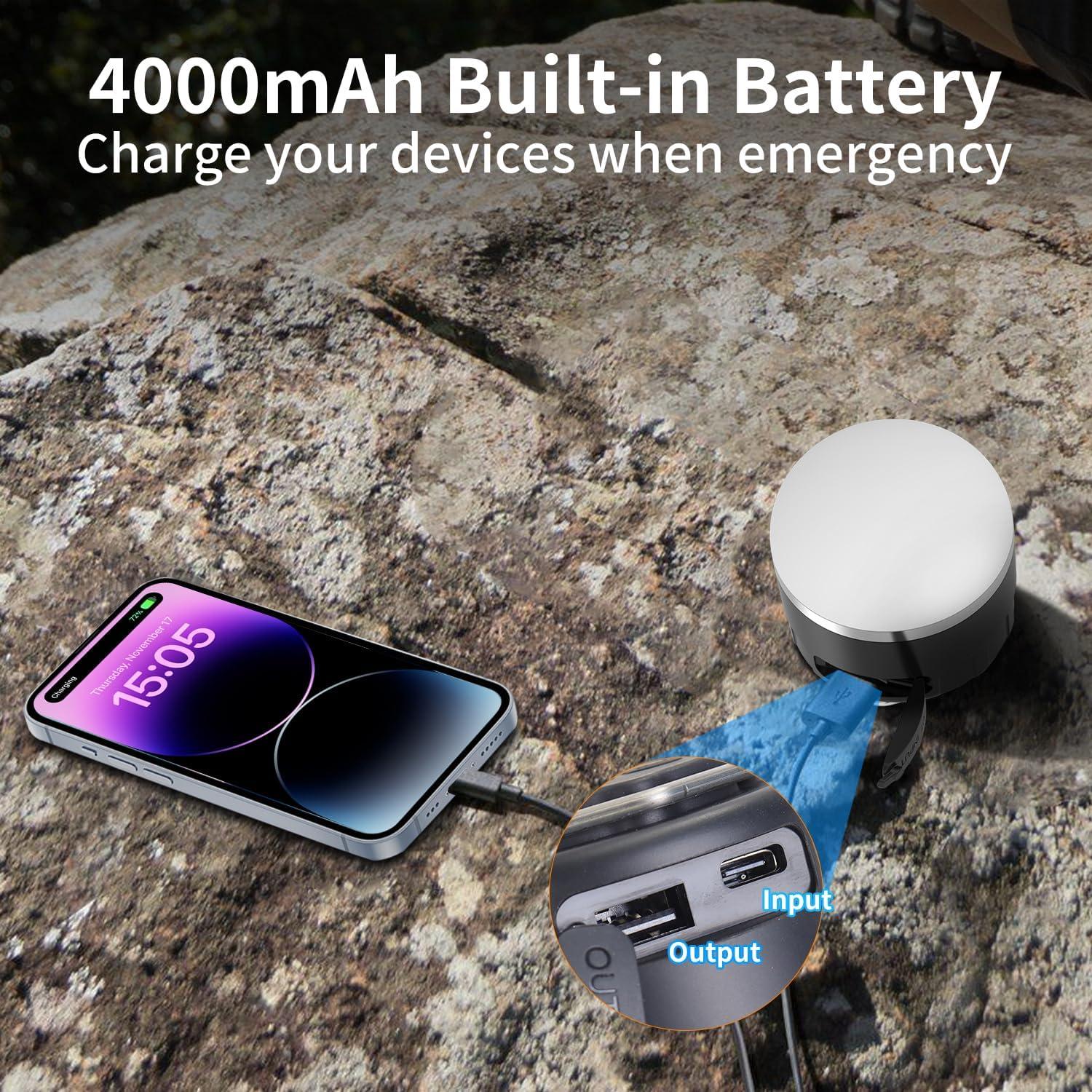 Linterna LED Recargable KEIWRLIGHT con 13 Modos y Banco de Energía