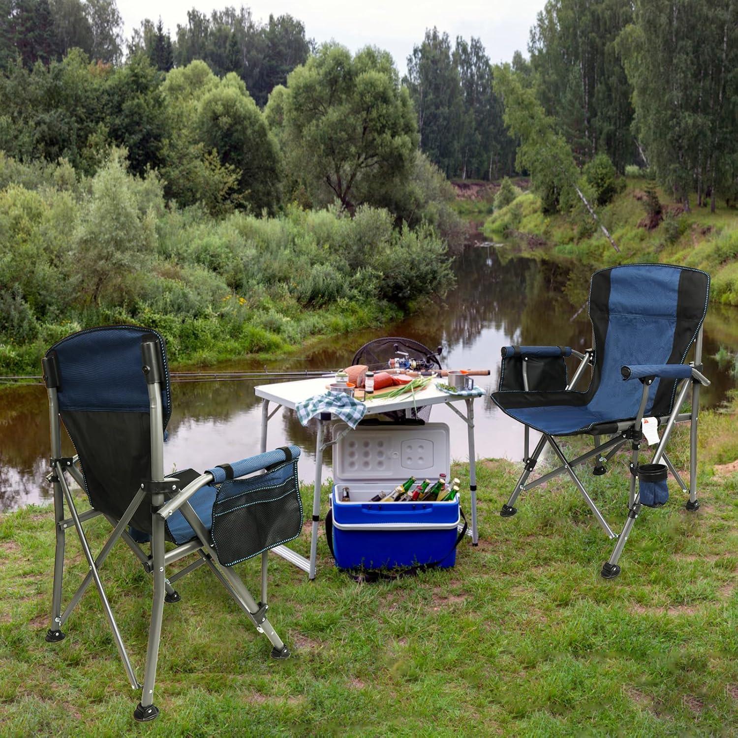 Silla de Camping Plegable MARCA SWALLOW Azul 158.76 kg