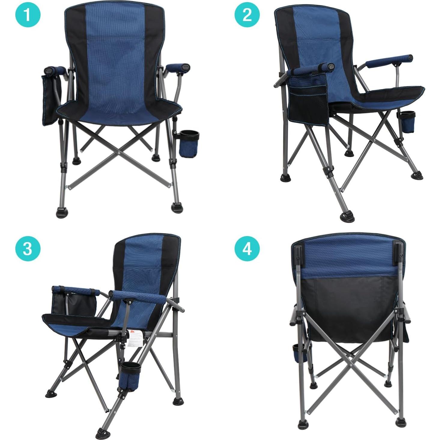 Silla de Camping Plegable MARCA SWALLOW Azul 158.76 kg