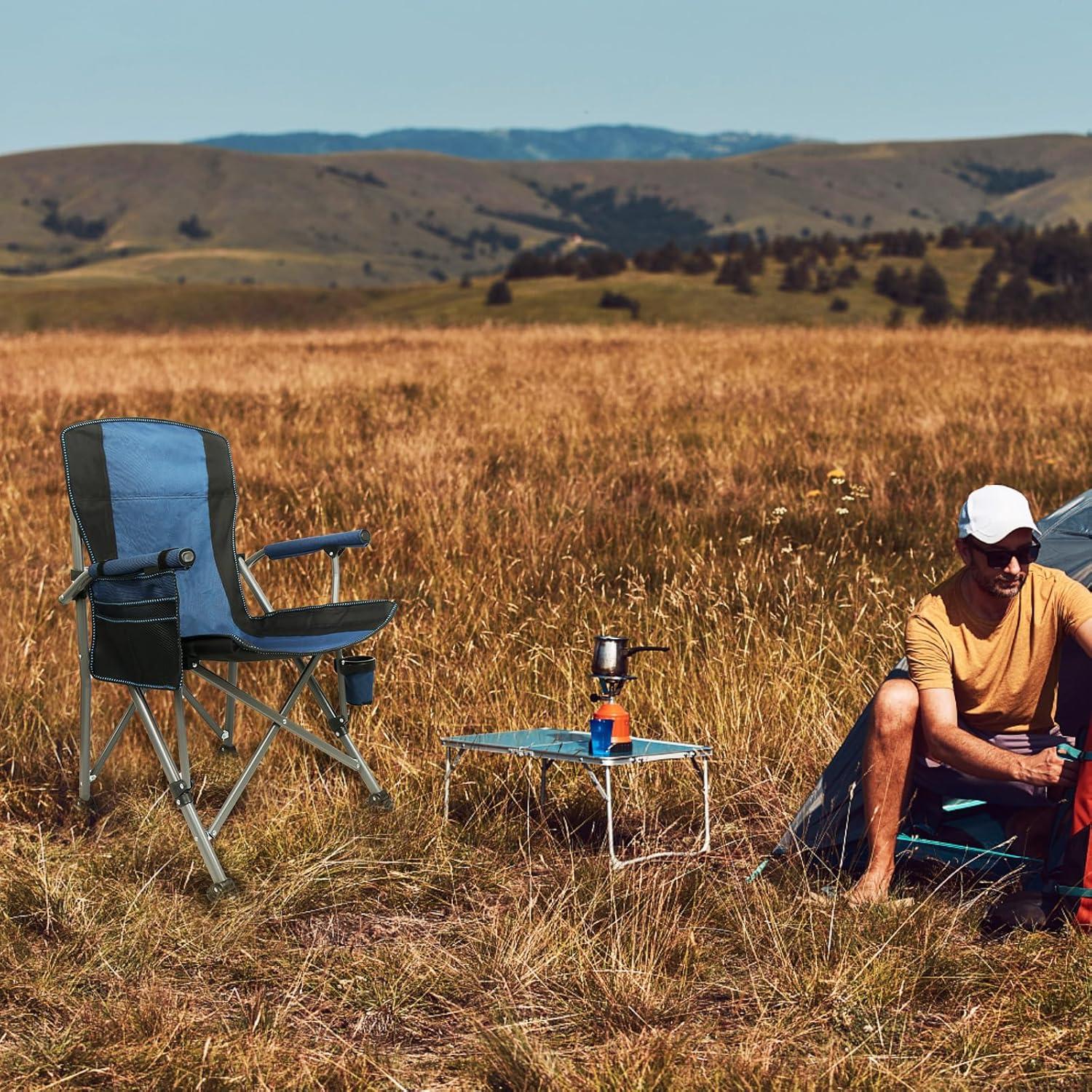 Silla de Camping Plegable MARCA SWALLOW Azul 158.76 kg