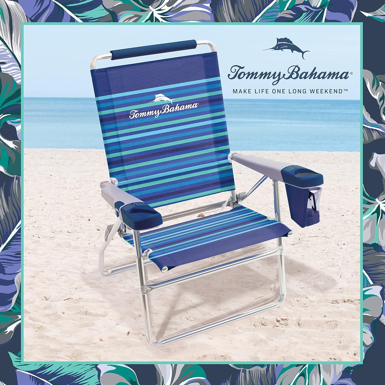 Conjunto de 2 Sillas de Playa Tommy Bahama 4 Posiciones 38.1 cm