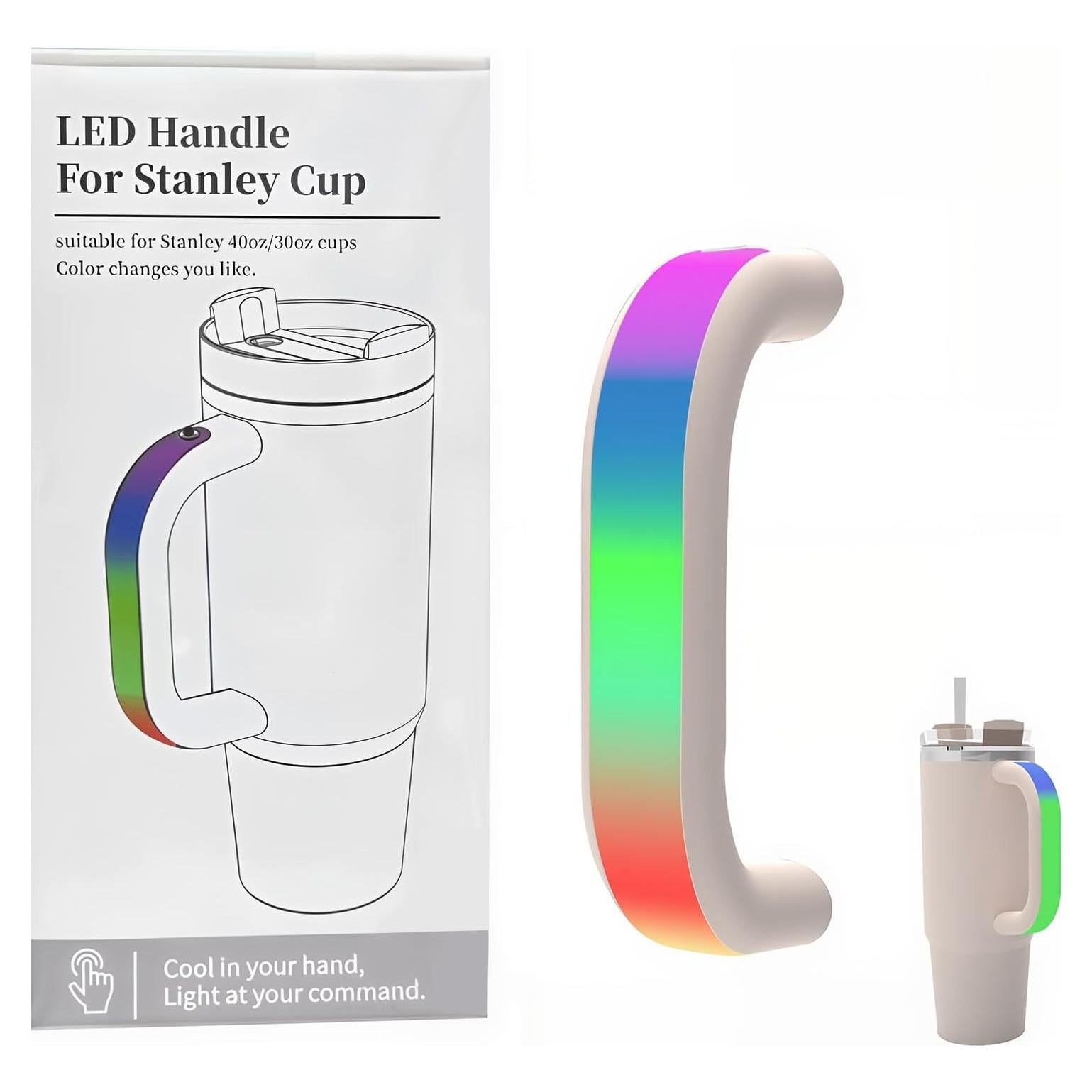 Mango LED iluminado Tenlary para tazas Stanley 30oz/40oz