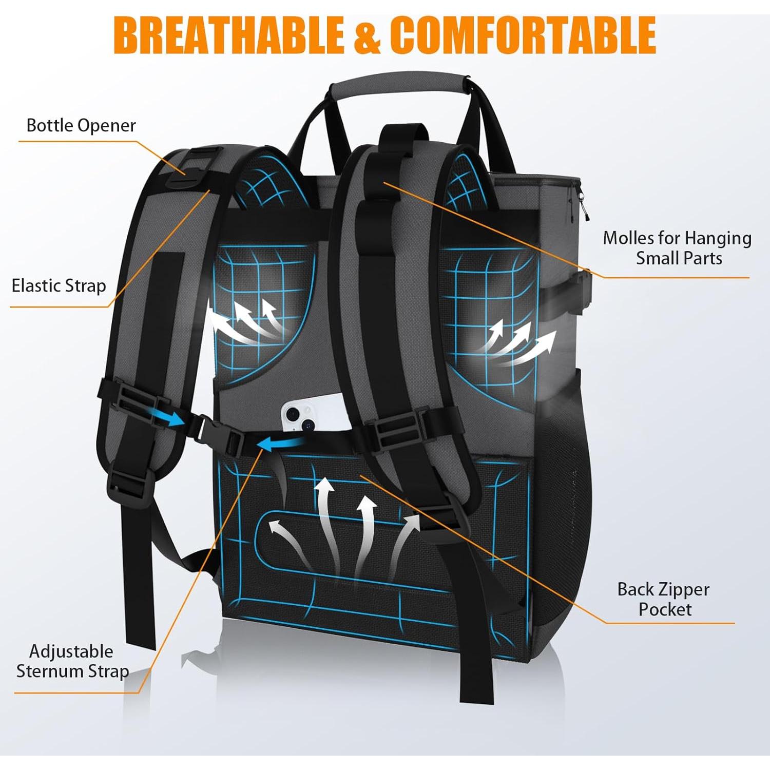 Mochila Enfriadora AYAMAYA 20L Impermeable Aislada 16 Horas