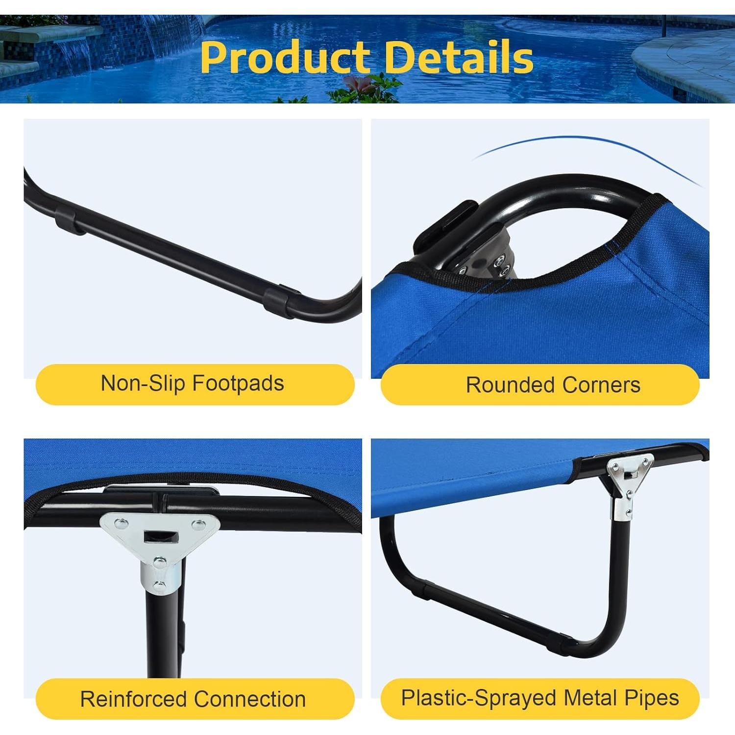 Cama de Camping Plegable Tangkula, Estructura de Acero, 191.8x55.9 cm