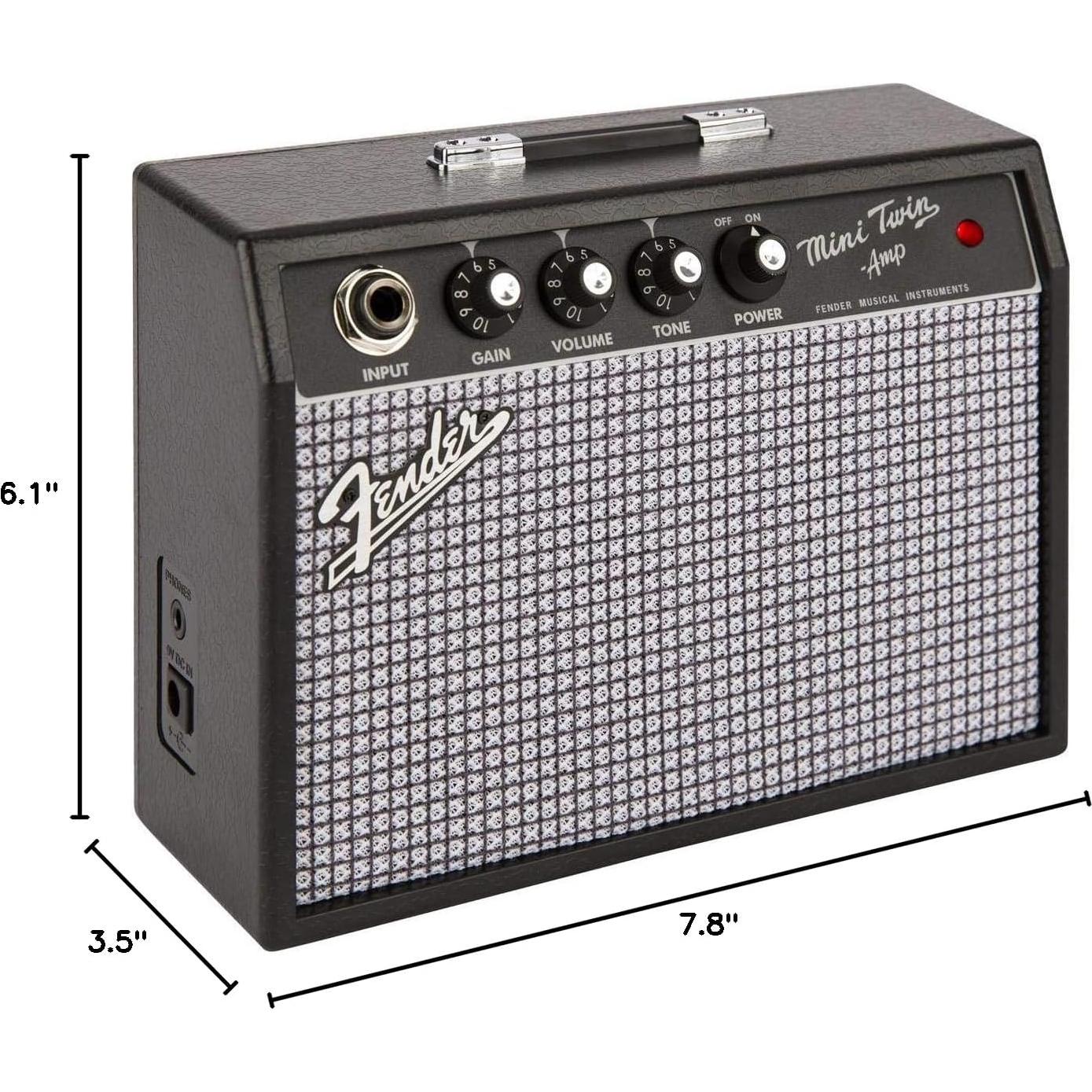 Amplificador de guitarra eléctrica Fender Mini 65 Twin-Amp, 1W