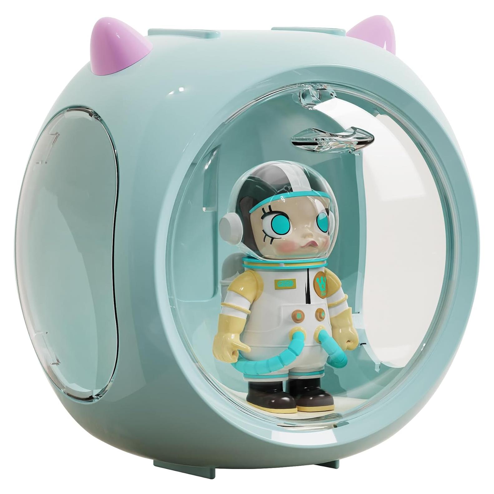 Caja de Almacenamiento LUTITASD Cápsula Espacial Azul 14.7x14.5x11.7 cm