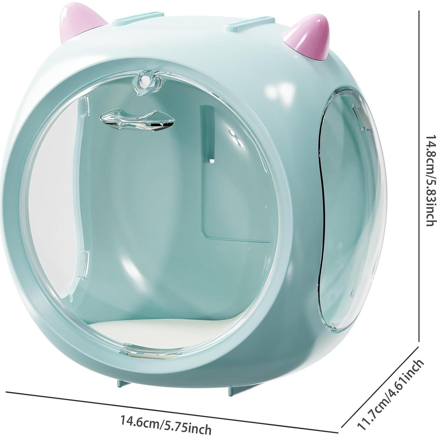 Caja de Almacenamiento LUTITASD Cápsula Espacial Azul 14.7x14.5x11.7 cm