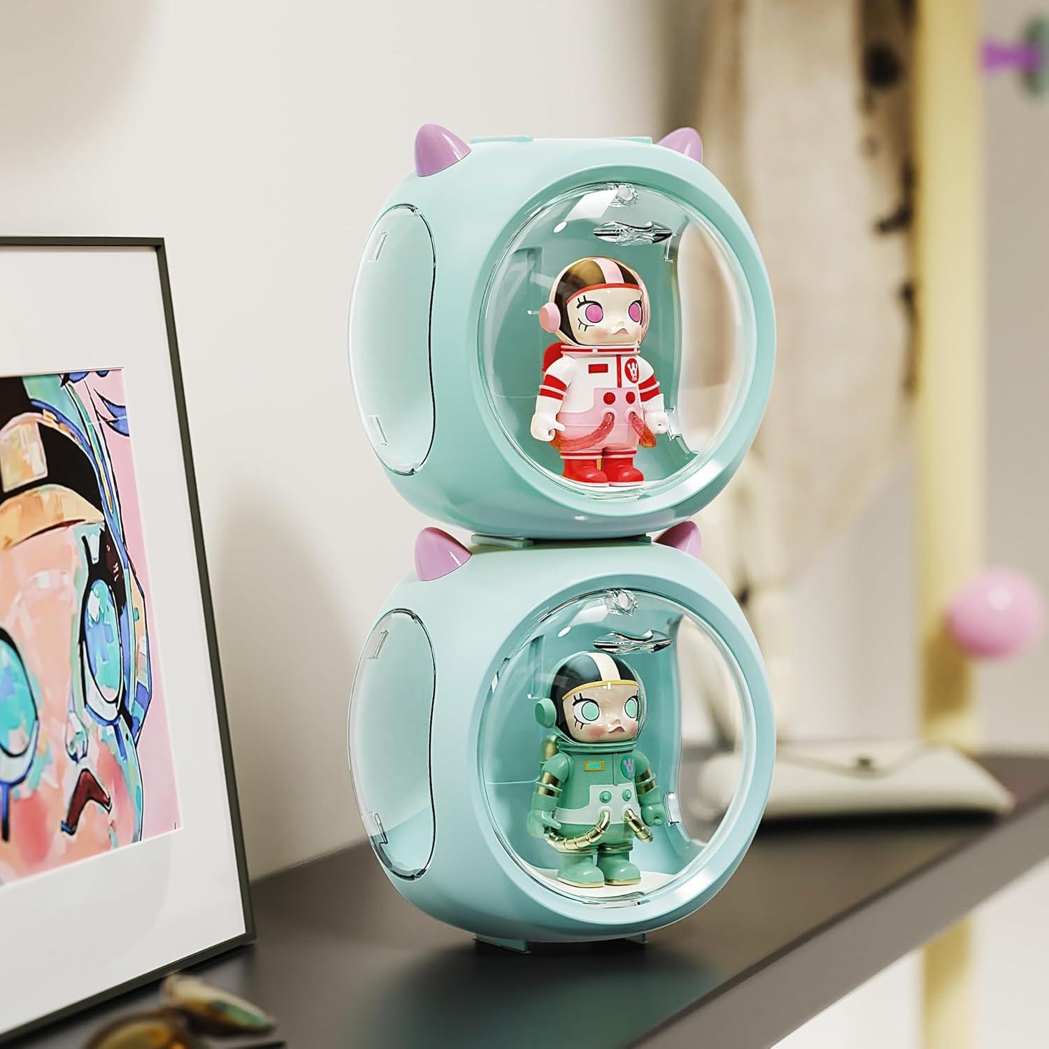 Caja de Almacenamiento LUTITASD Cápsula Espacial Azul 14.7x14.5x11.7 cm