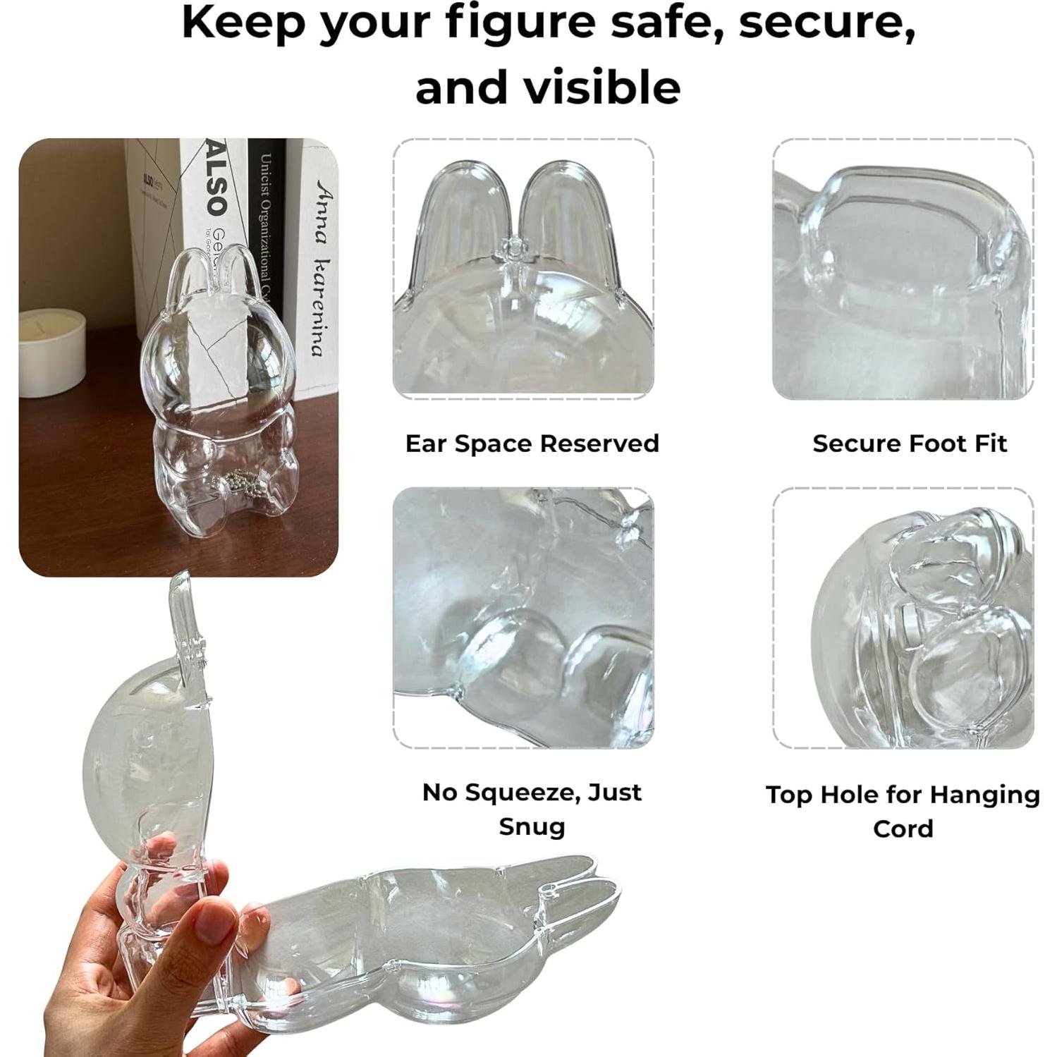 Funda Protectora Acrílica Labubu Edición Sentada con Correa