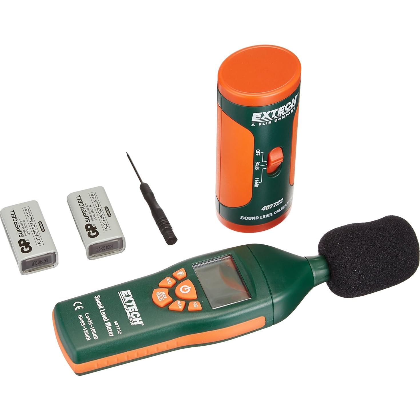 Kit Medidor de Sonido Extech 407732 con Accesorios