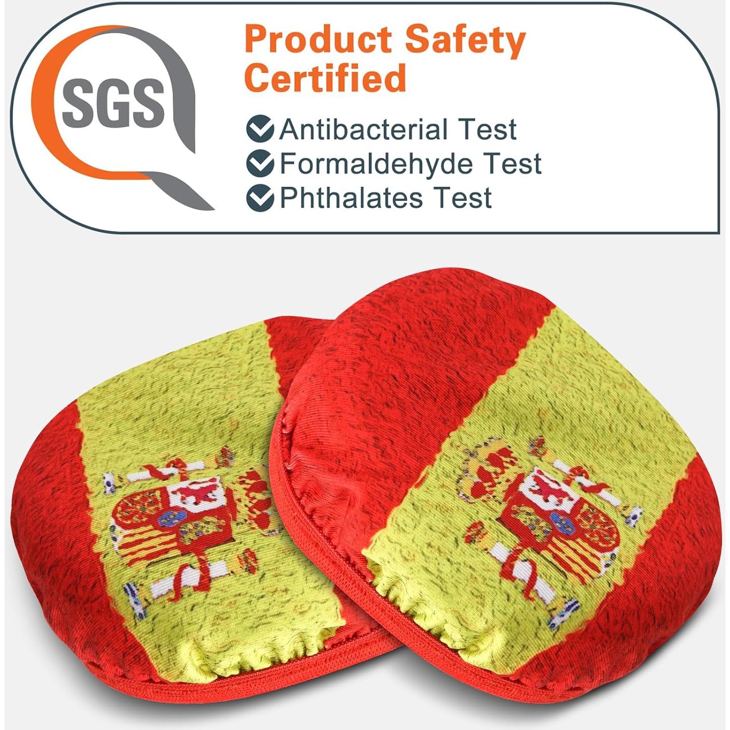 Geekria Cubiertas Lavables para Auriculares - Bandera Española - 4 Piezas