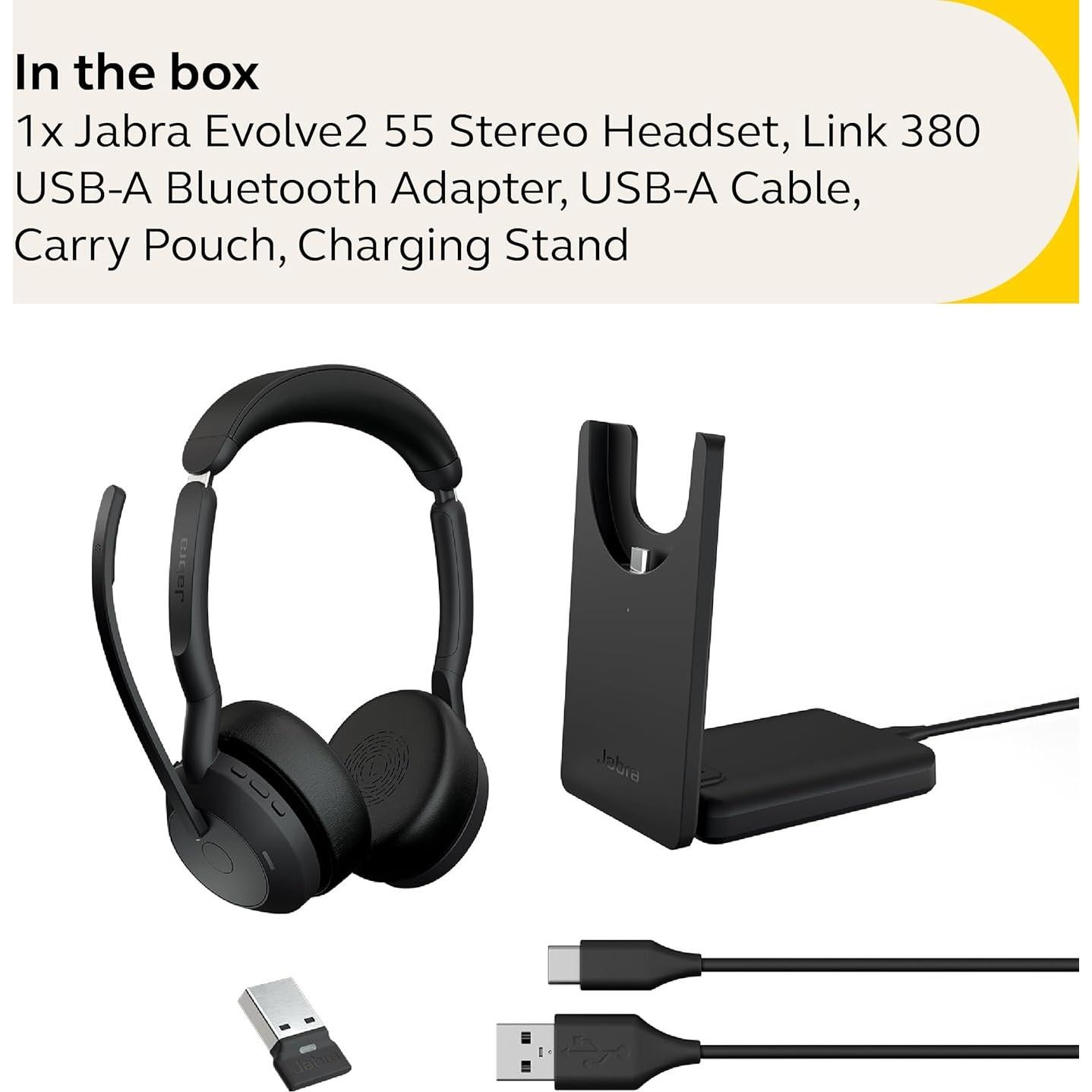 Auricular Inalámbrico Jabra Evolve2 55 - Cancelación de Ruido