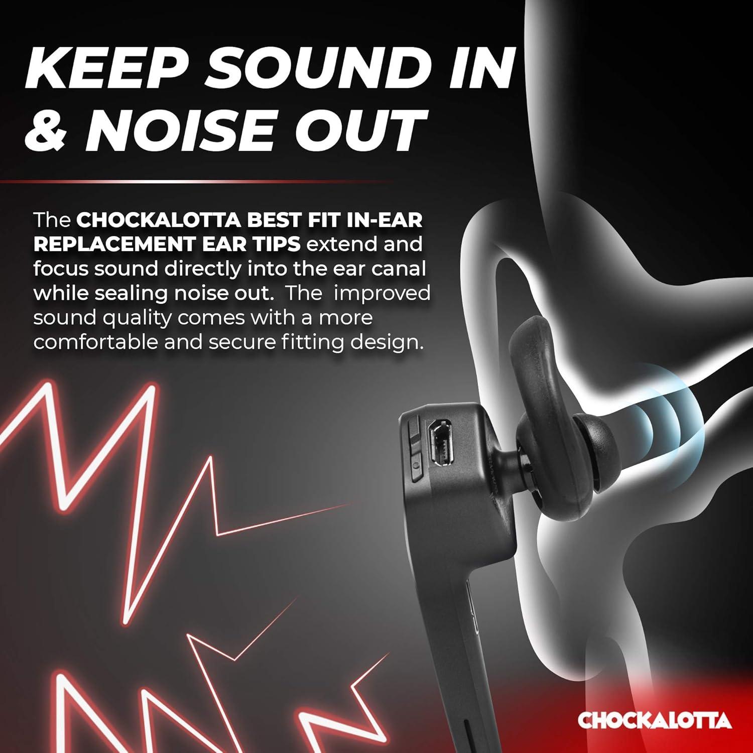 Consejos de Reemplazo In-Ear CHOCKALOTTA para Plantronics - Grande