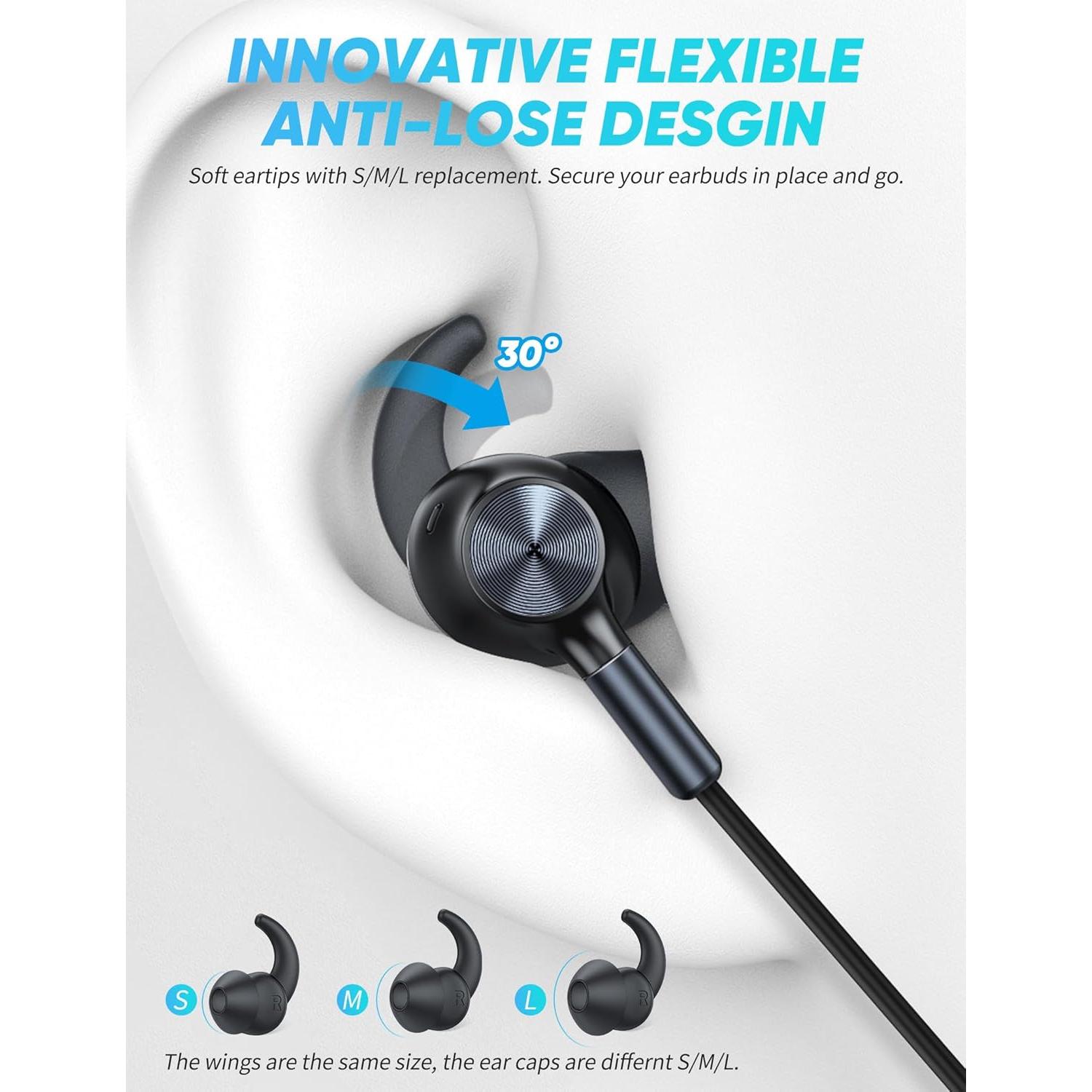 Auriculares con cable 3.5mm TOPAUX, 1.5m, cancelación ruido