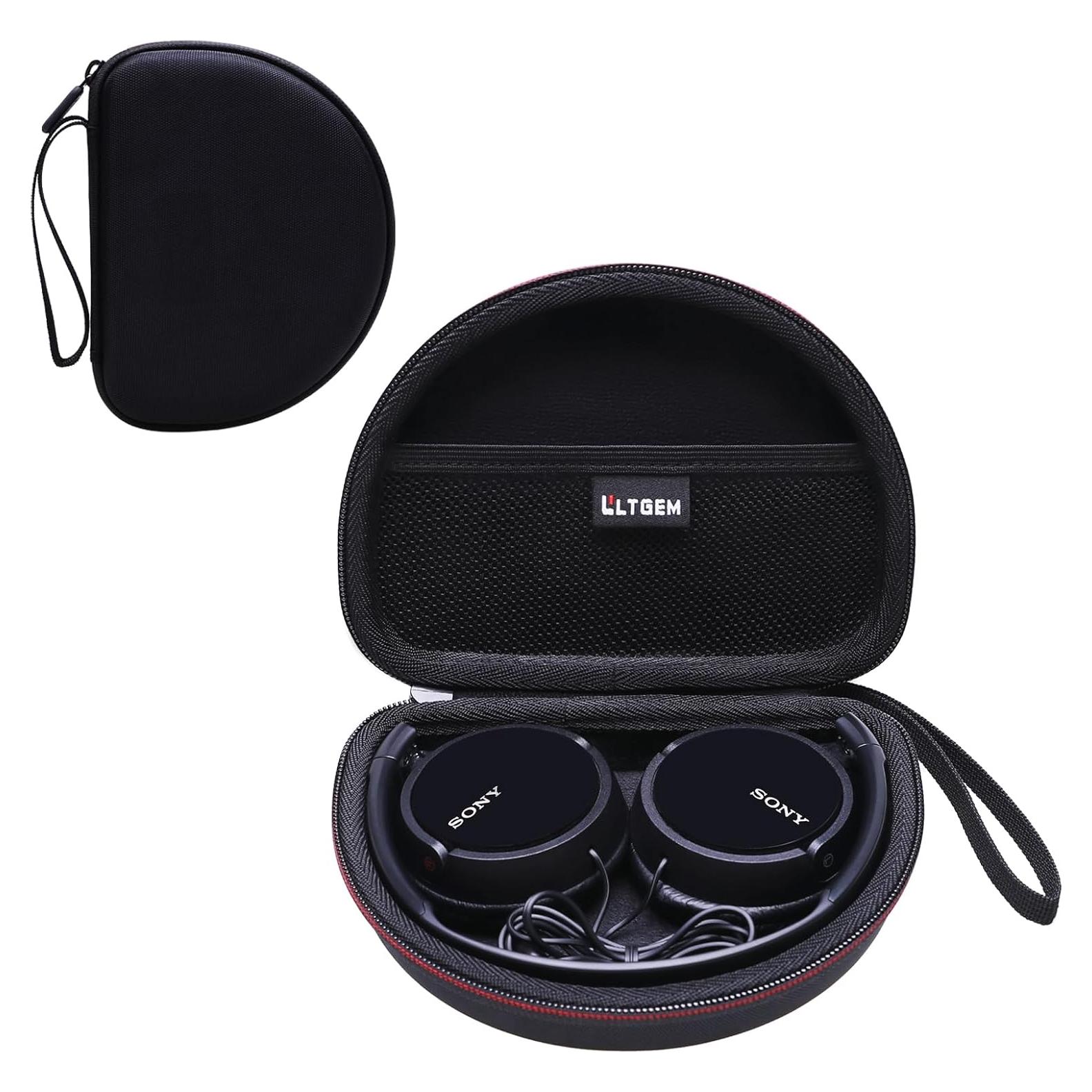 Funda LTGEM para Auriculares Sony MDR-ZX110/ZX310AP, Negro