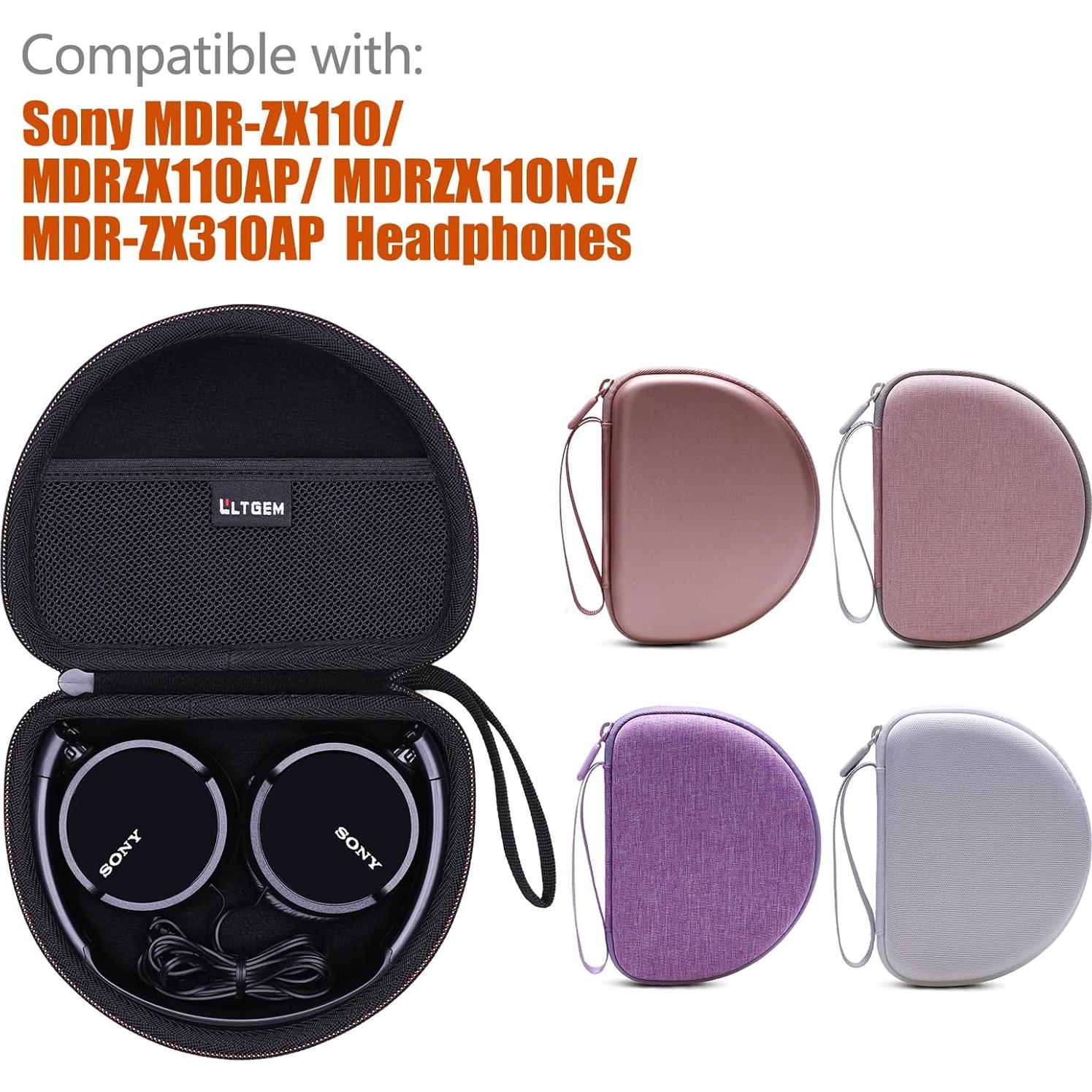 Funda LTGEM para Auriculares Sony MDR-ZX110/ZX310AP, Negro