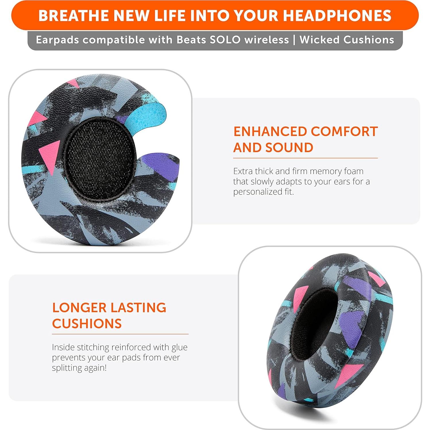 Almohadillas de Repuesto Wicked Cushions para Beats Solo 2 y 3 - Negro