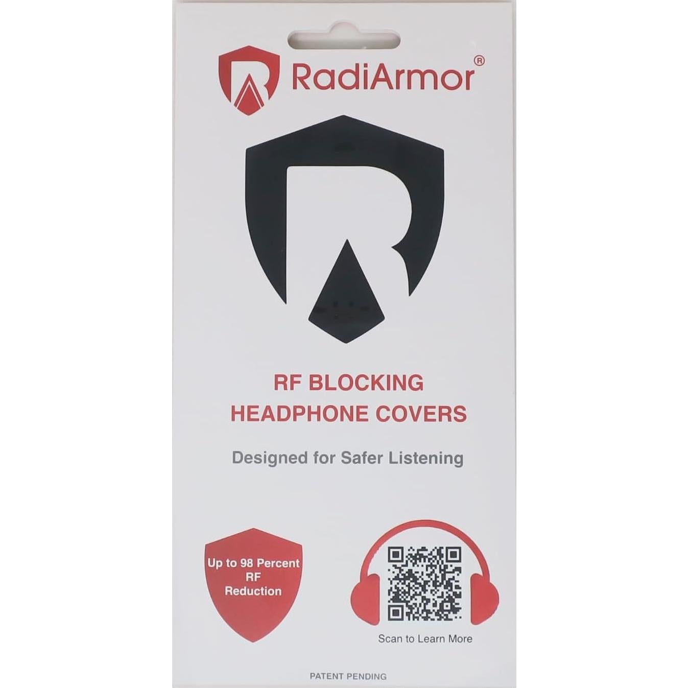 Cubiertas para Auriculares RadiArmor - Blindaje RF Mediano Negro
