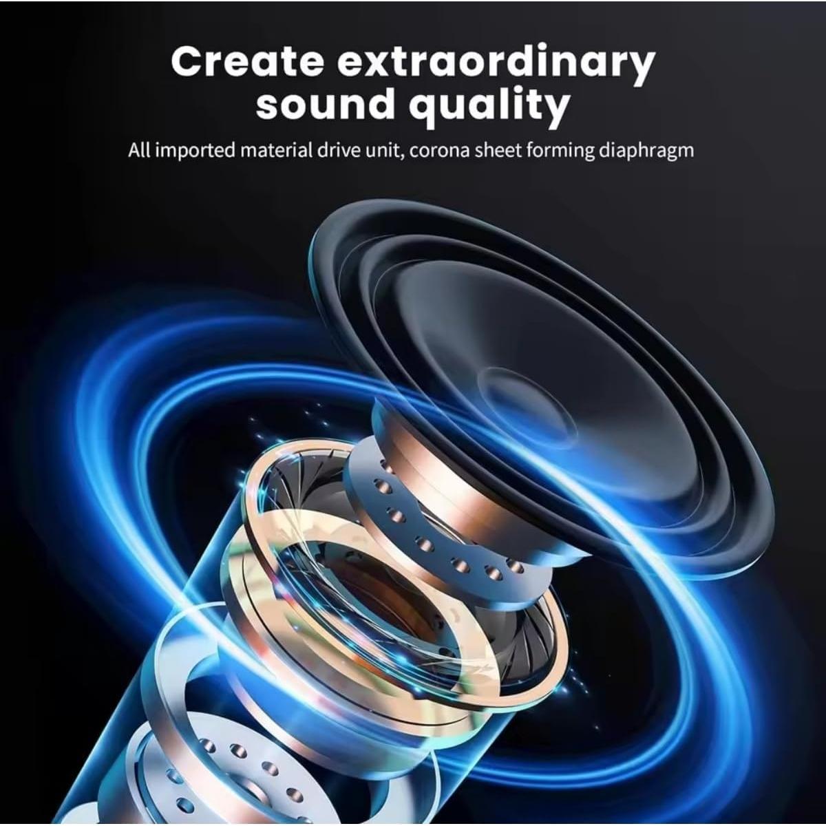 Auriculares Inalámbricos Bluetooth MGHOAQFRS P2961 HiFi Negro