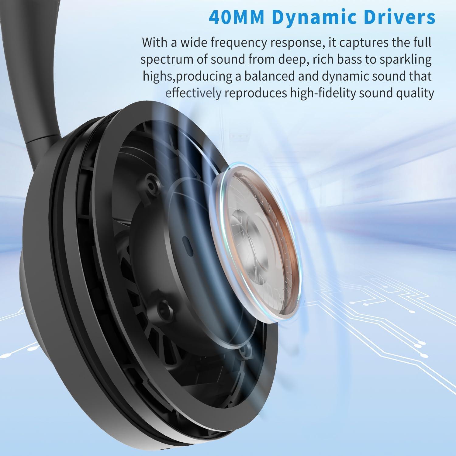 Auriculares Inalámbricos Bluetooth Unbktom B133 ANC Oro Rosa