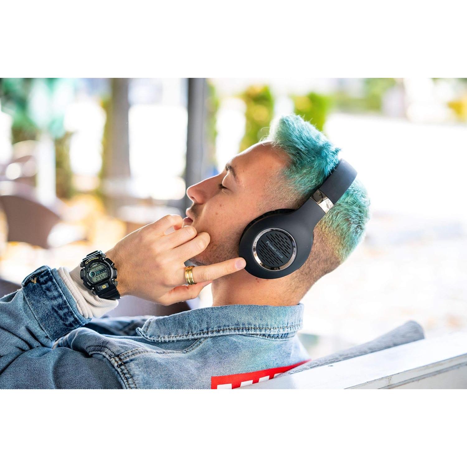 Auriculares Bluetooth PowerLocus P4 sobre la oreja, 30h batería