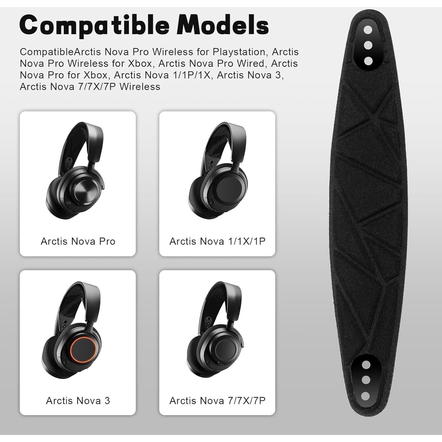 Banda de Reemplazo SteelSeries Arctis Nova Pro - Negro