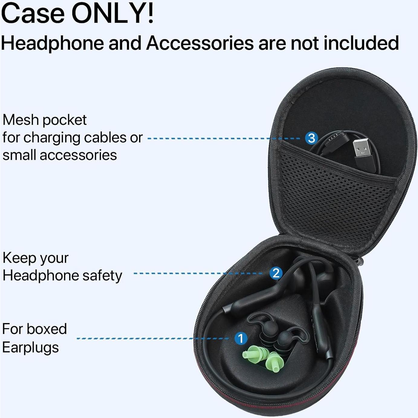 Funda Dura para Auriculares HIFI WALKER T10 Air - Negro