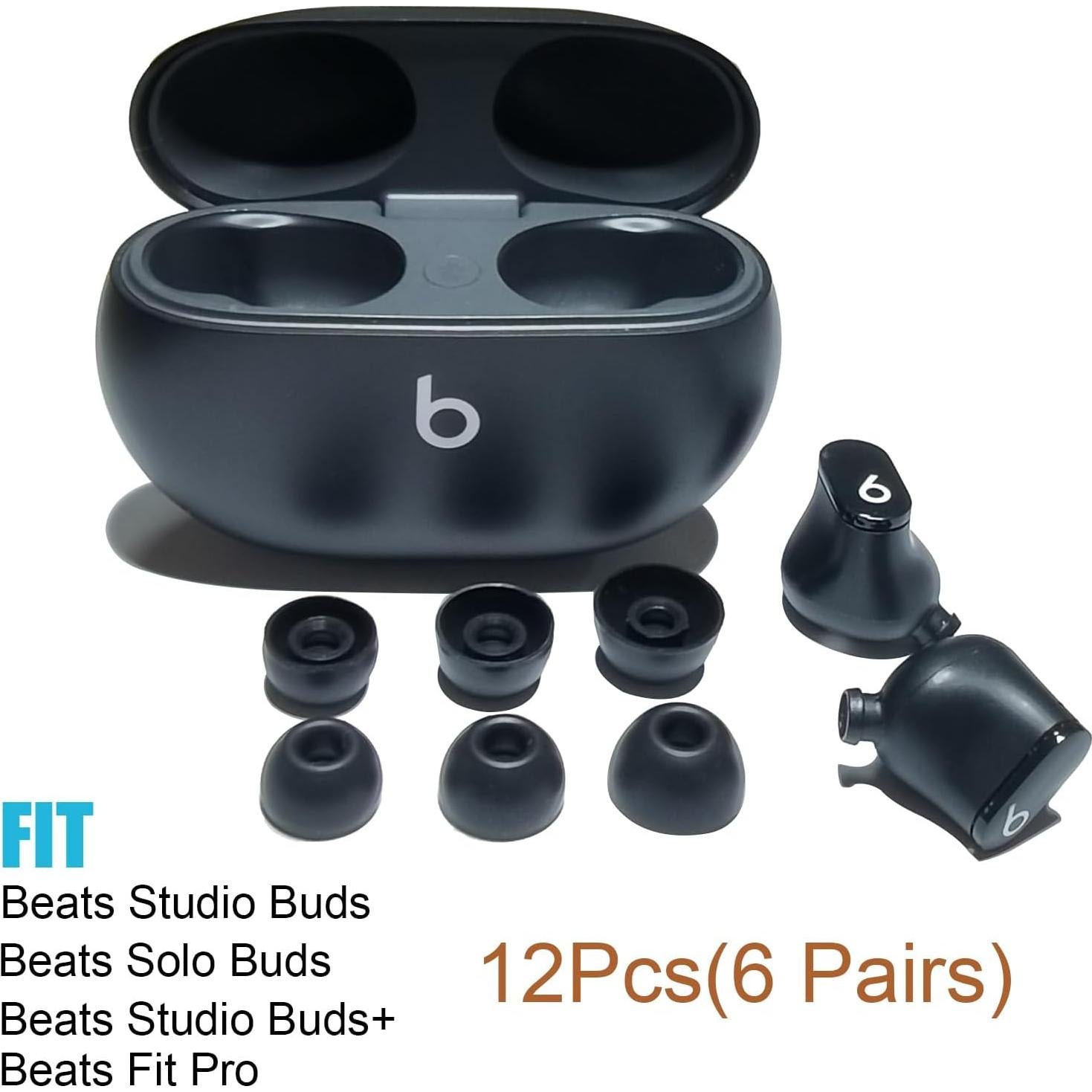Puntas de Silicona Luckvan para Auriculares Beats Studio Buds - 6 Pares