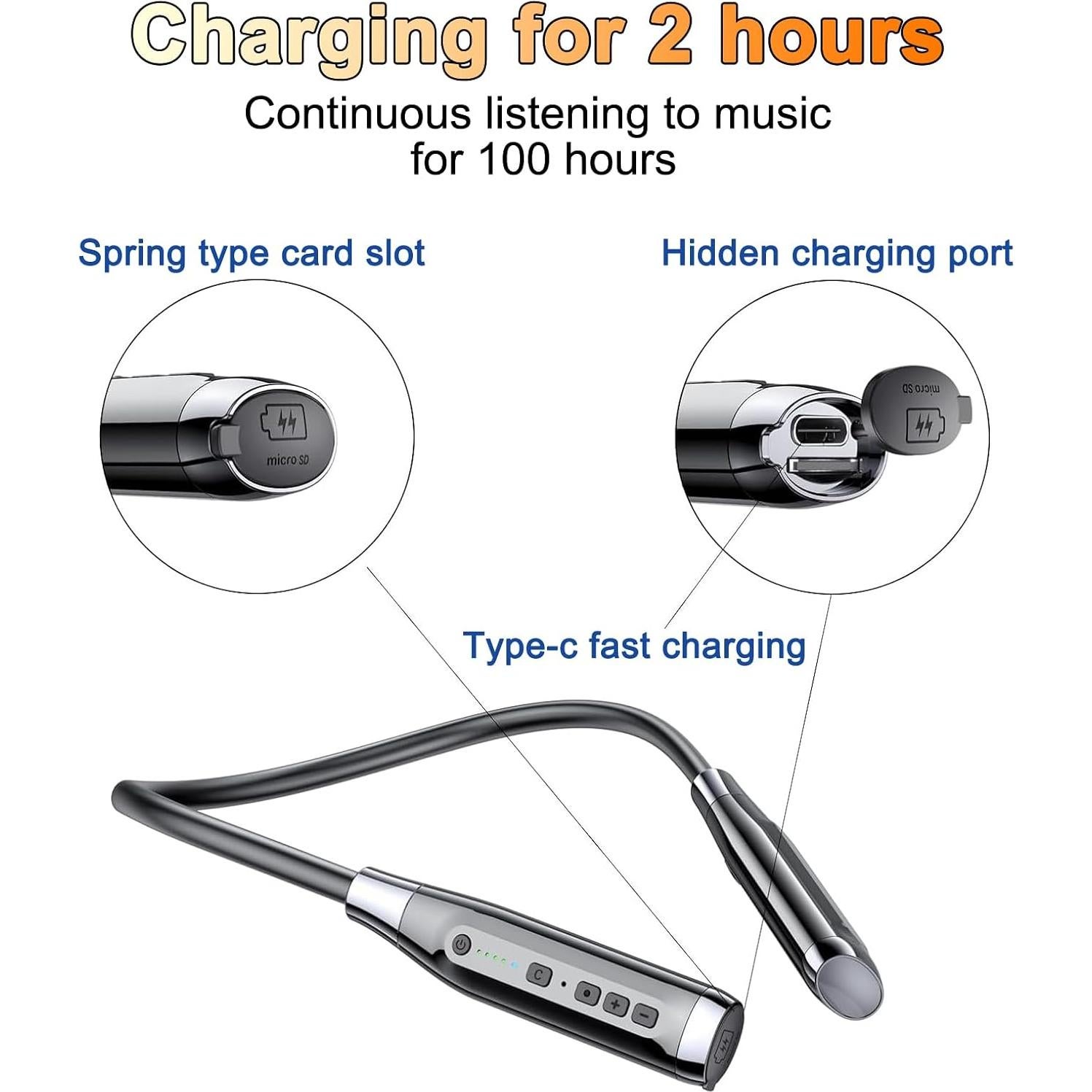 Auriculares Bluetooth Kinobo A12 IPX7 120h Reproducción Negro