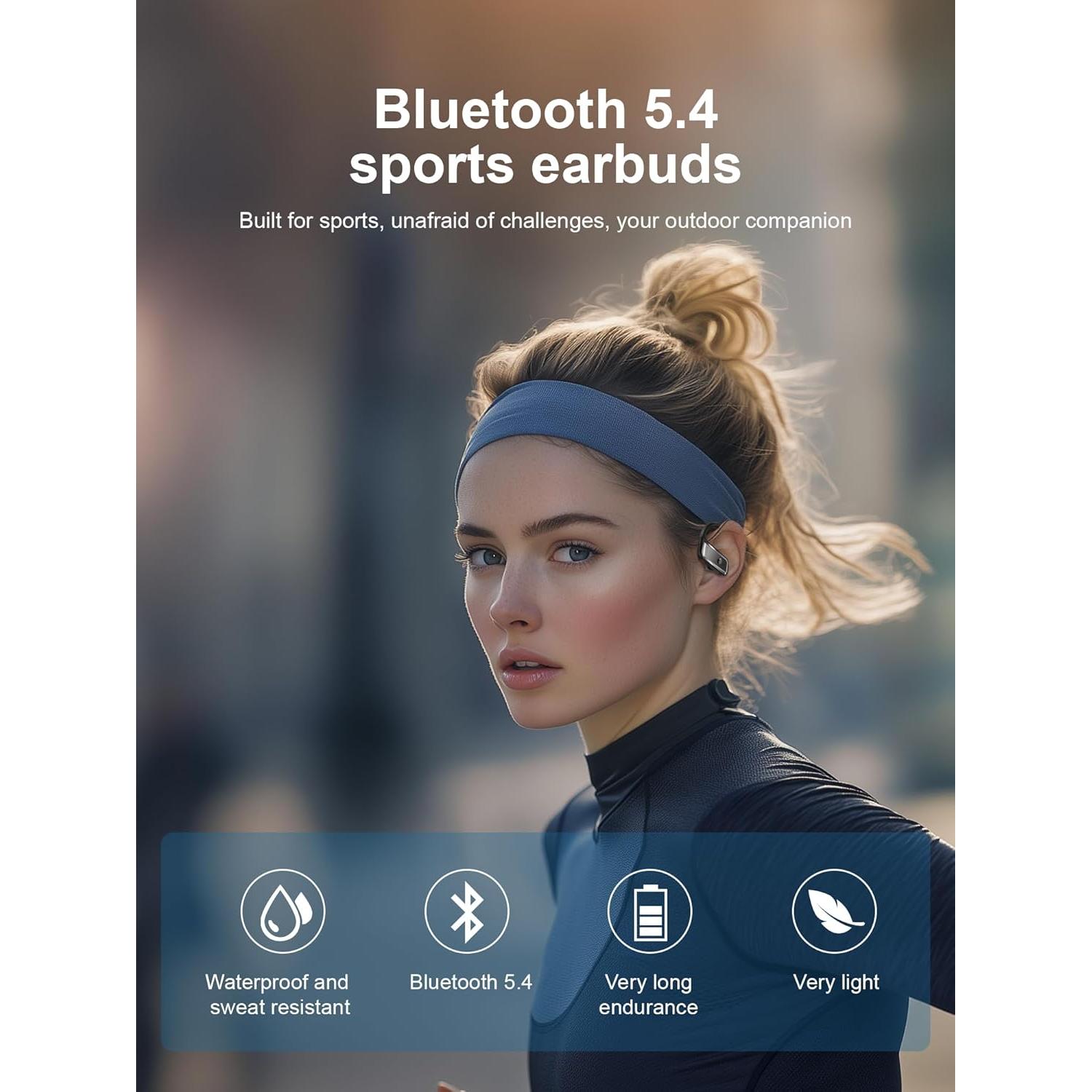 Auriculares Inalámbricos Hulaed Q68 Bluetooth 5.4 53H Negro