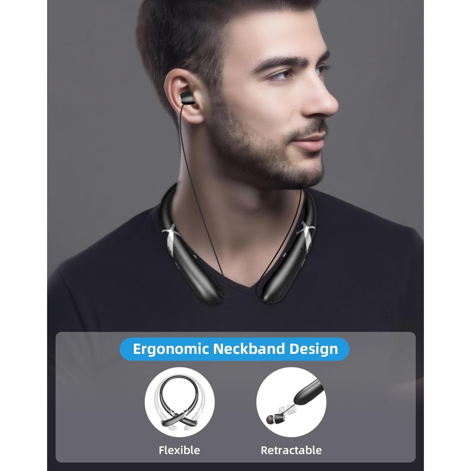 Auriculares Bluetooth Finpola HX965 Retráctiles IPX5 18h Batería