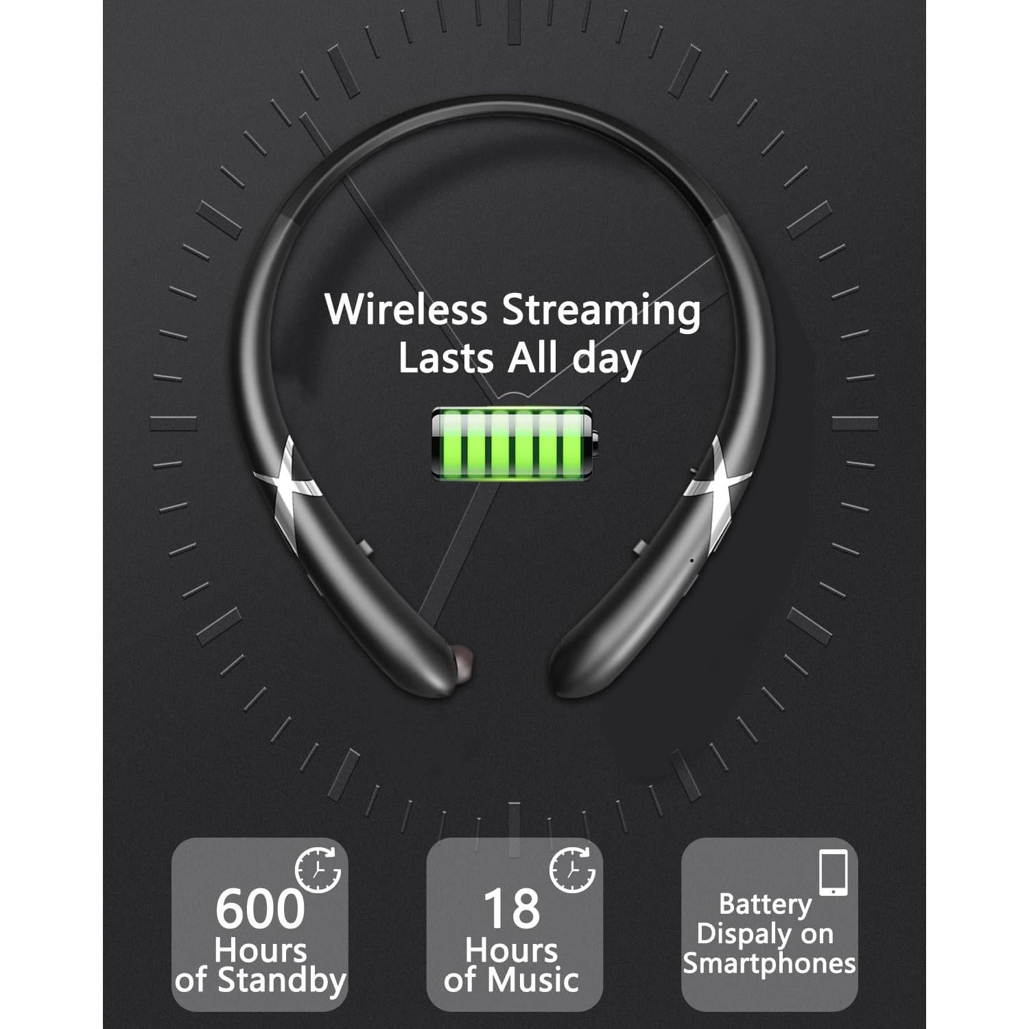 Auriculares Bluetooth Finpola HX965 Retráctiles IPX5 18h Batería