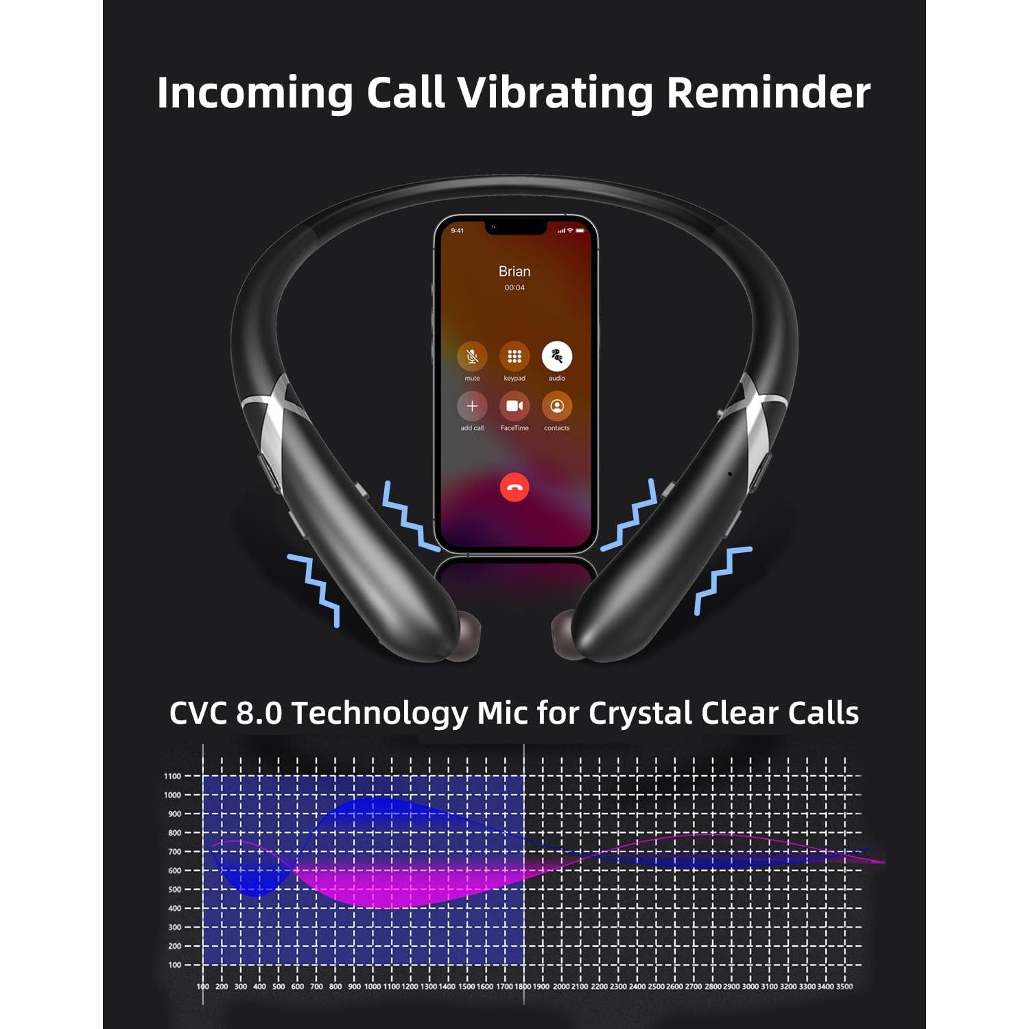 Auriculares Bluetooth Finpola HX965 Retráctiles IPX5 18h Batería