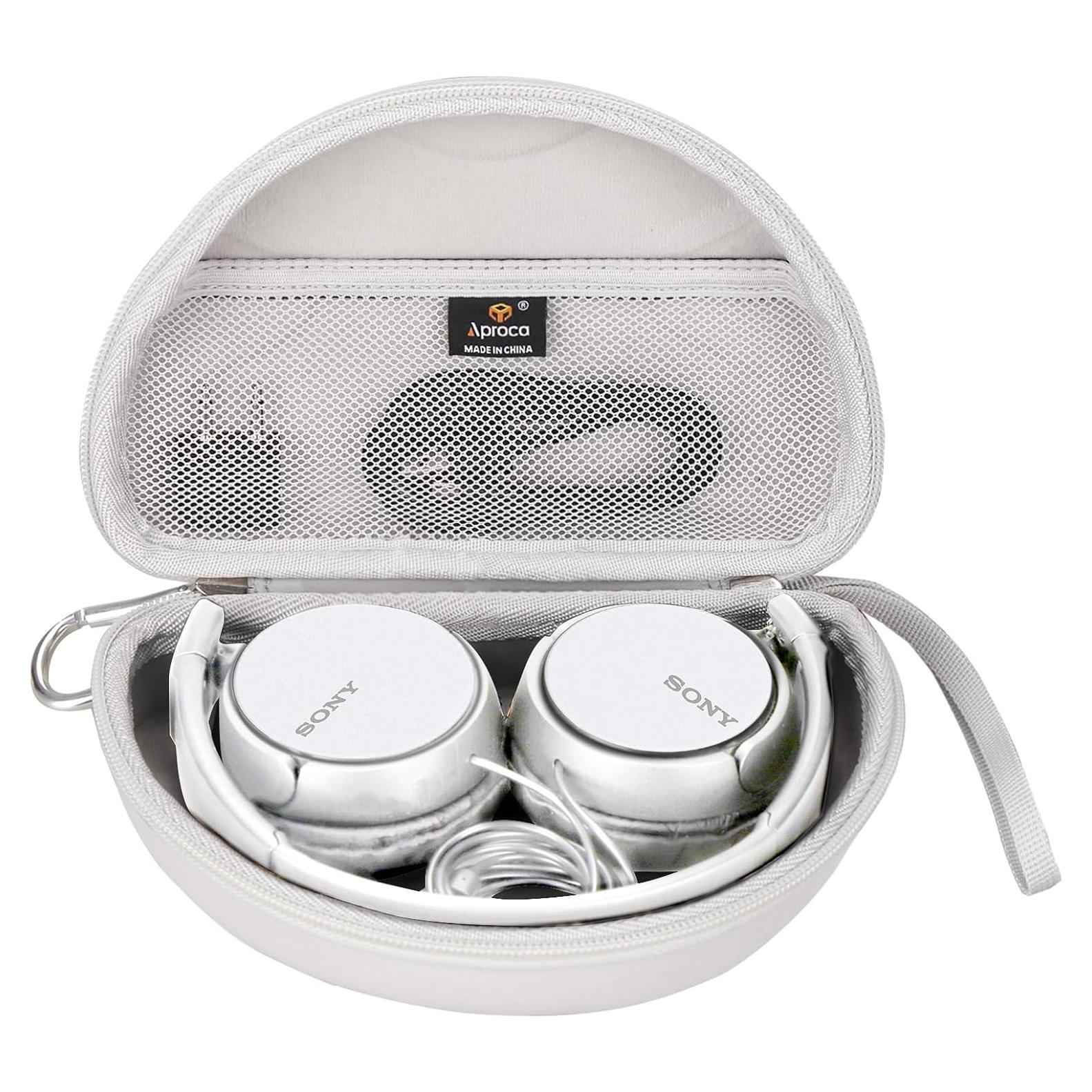 Funda Dura Portátil Aproca Gris para Auriculares Sony ZX Series