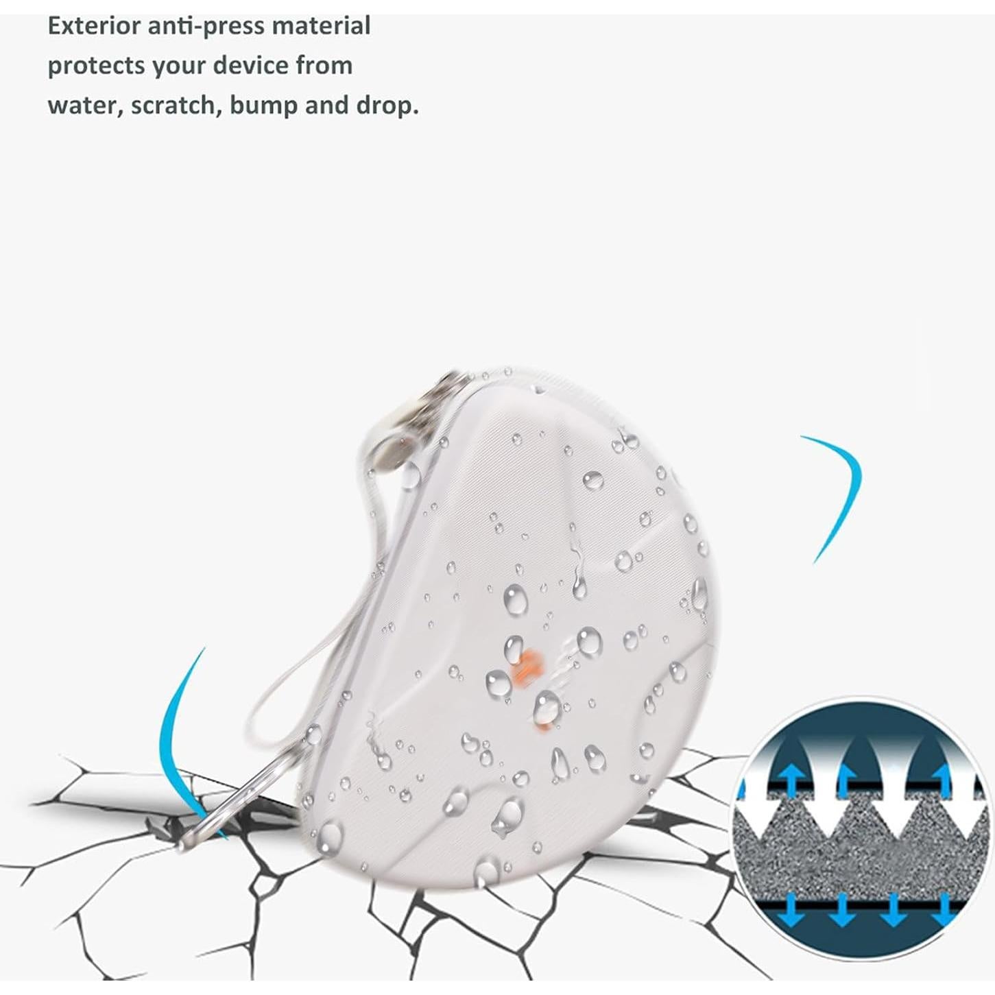 Funda Dura Portátil Aproca Gris para Auriculares Sony ZX Series