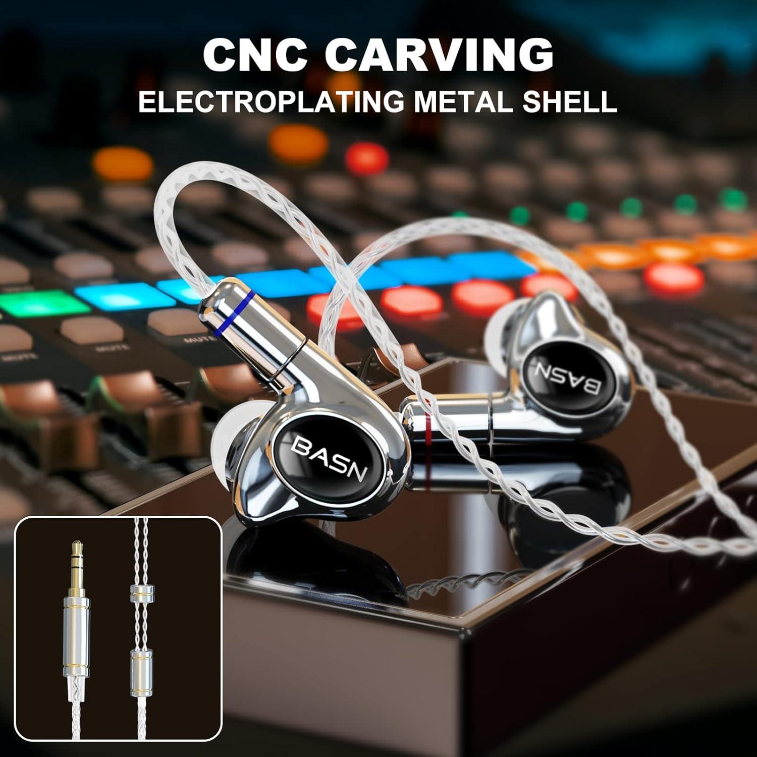 Auriculares In-Ear BASN Metalen PRO con Aislamiento de Ruido