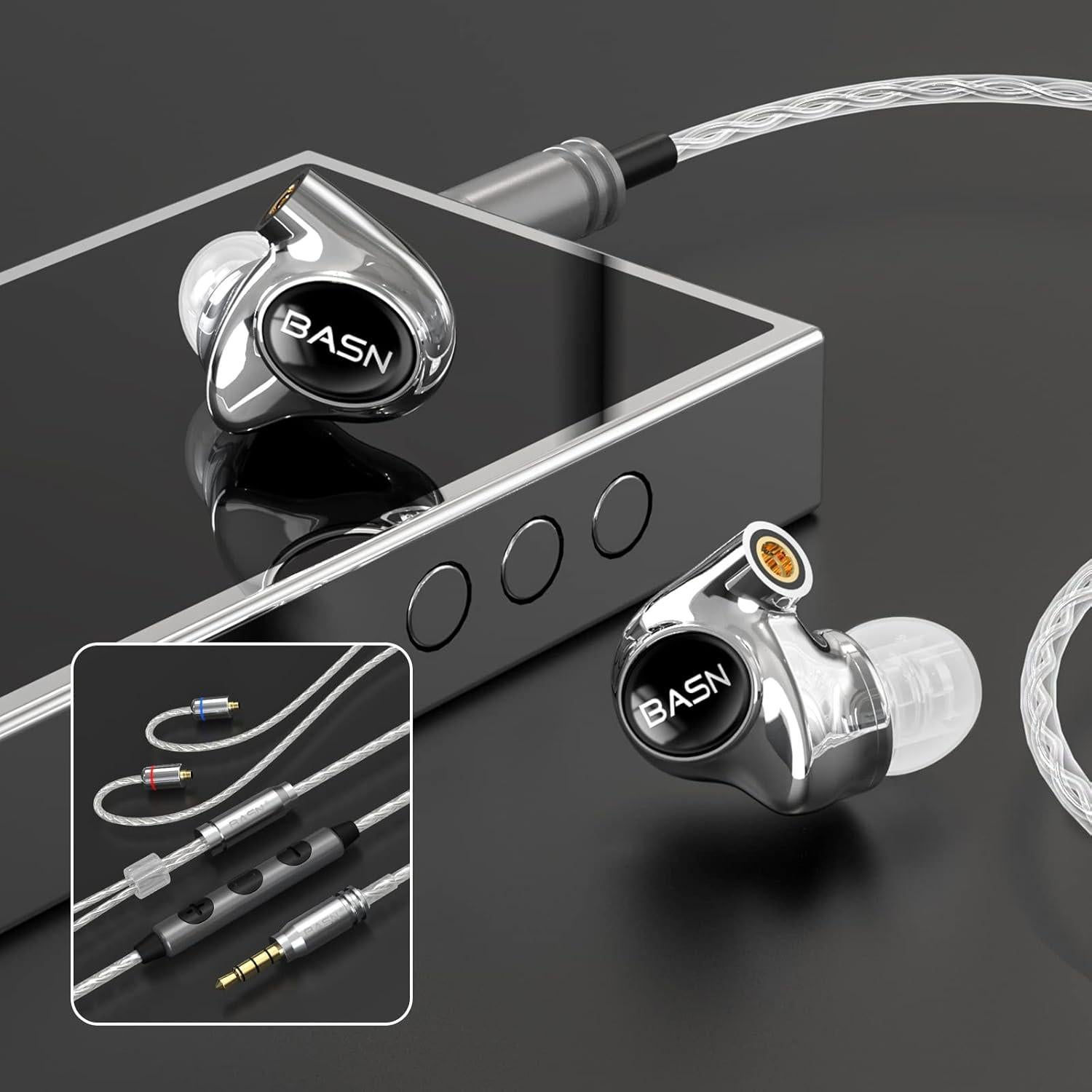 Auriculares In-Ear BASN Metalen PRO con Aislamiento de Ruido
