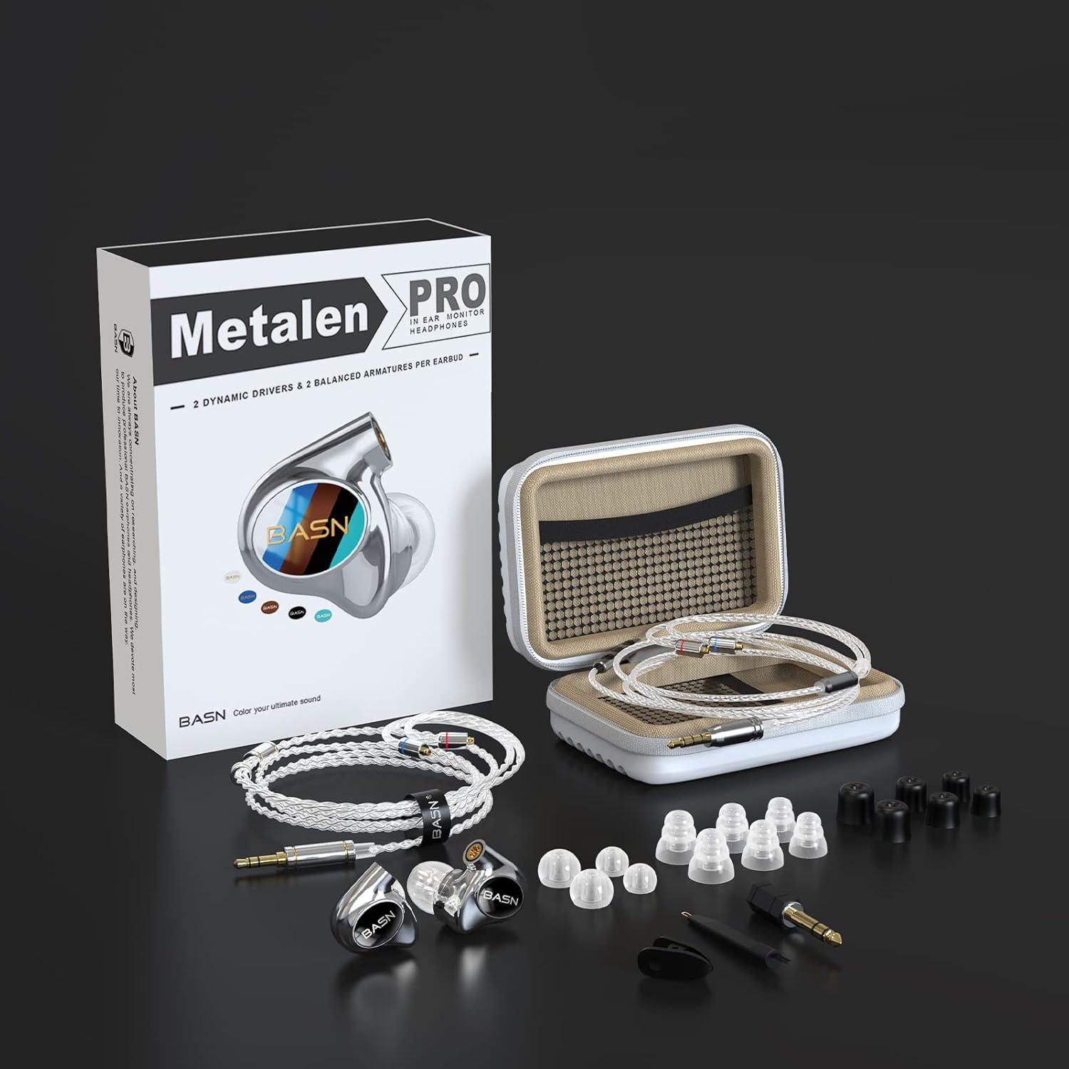 Auriculares In-Ear BASN Metalen PRO con Aislamiento de Ruido