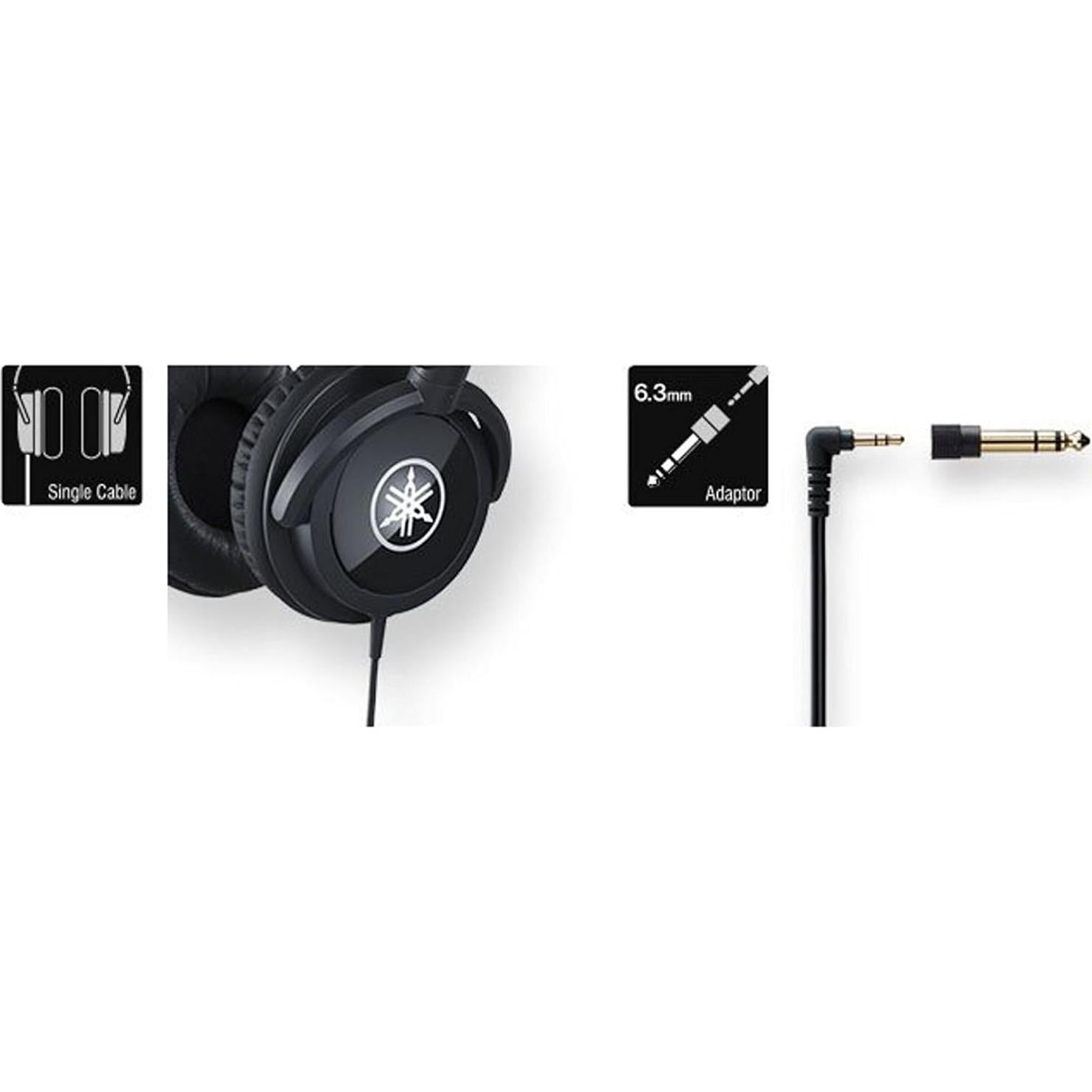 Auriculares Yamaha HPH-100, Sonido Claro y Graves Profundos