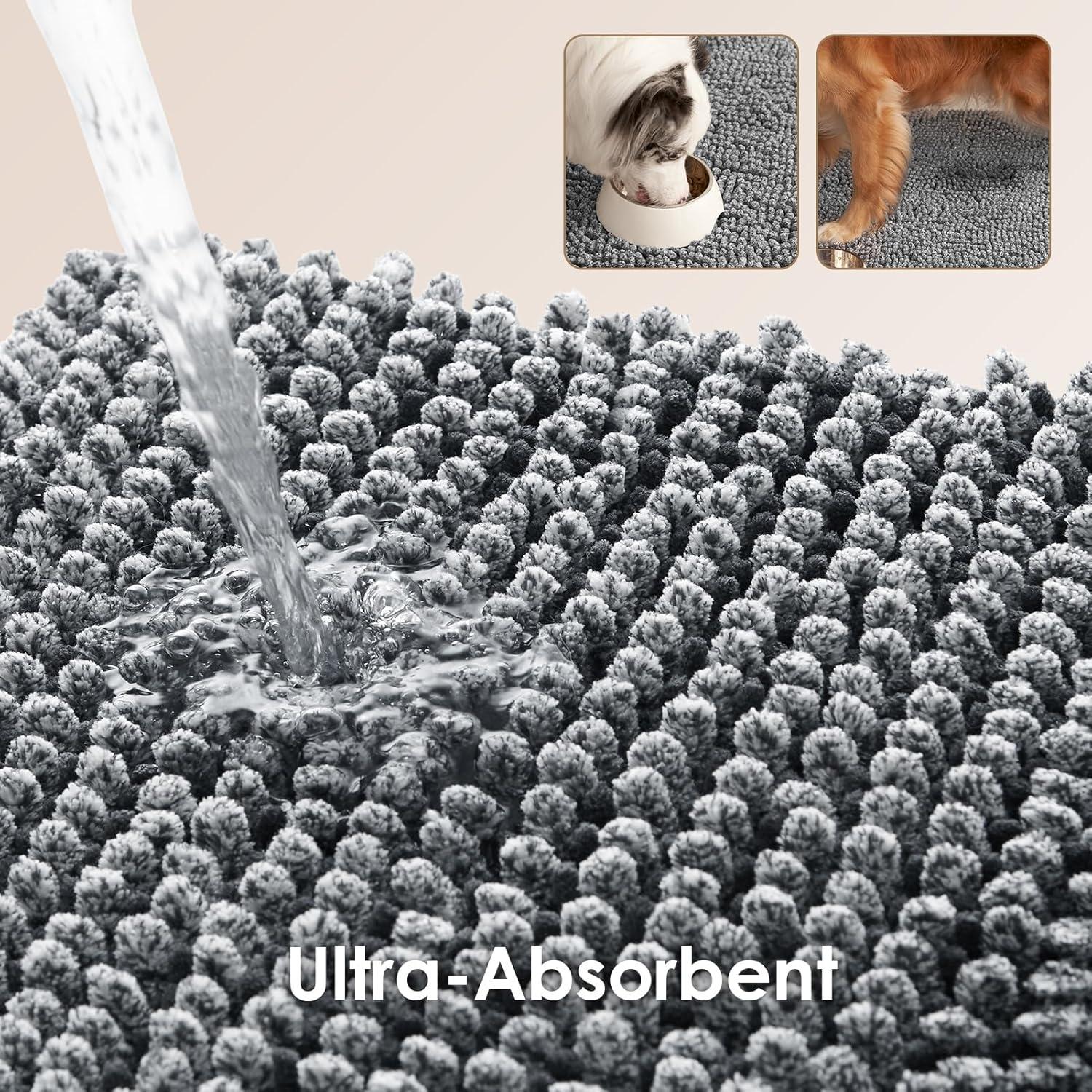 Alfombra Absorbente para Perros EHEYCIGA 61x41cm Gris