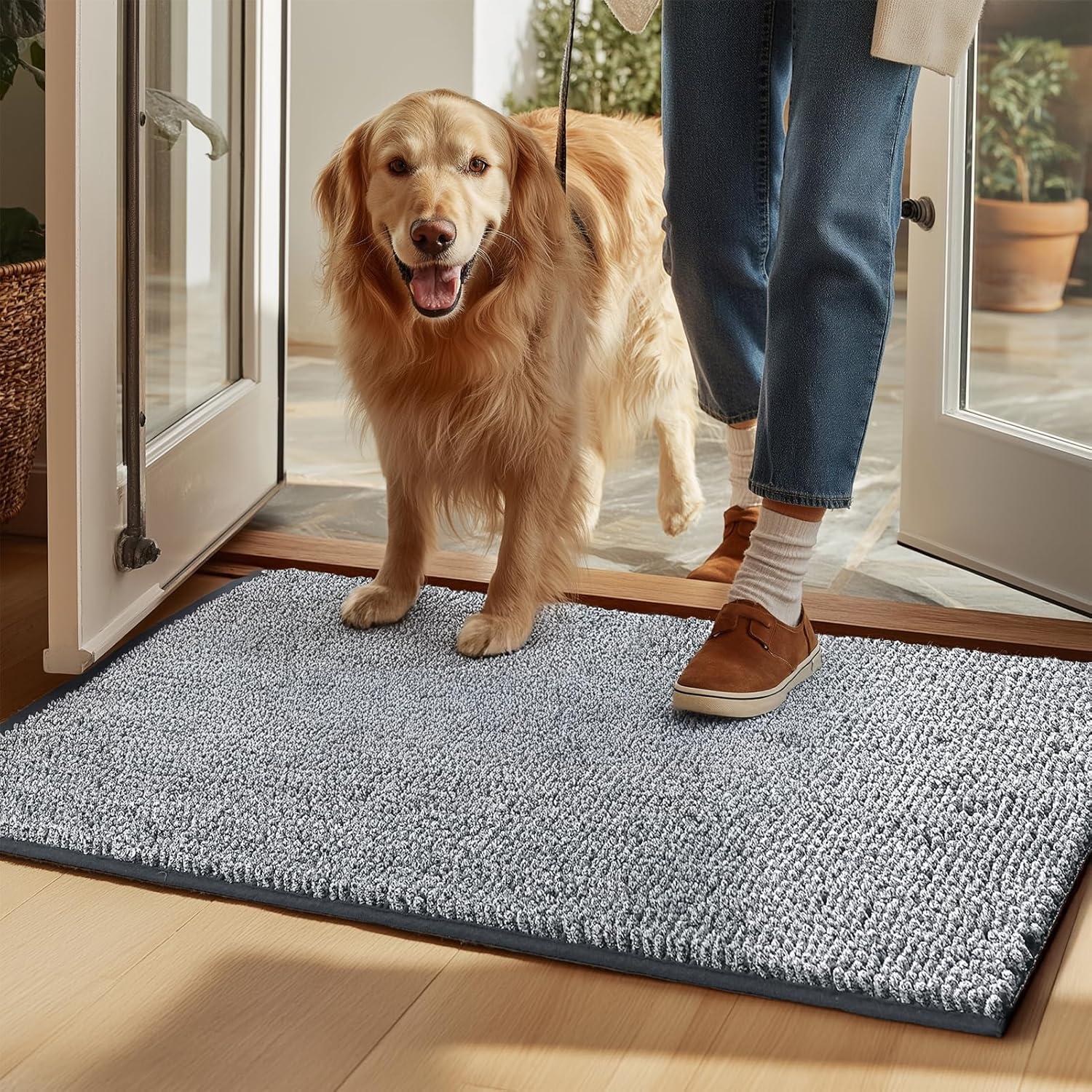 Alfombra Absorbente para Perros EHEYCIGA 61x41cm Gris