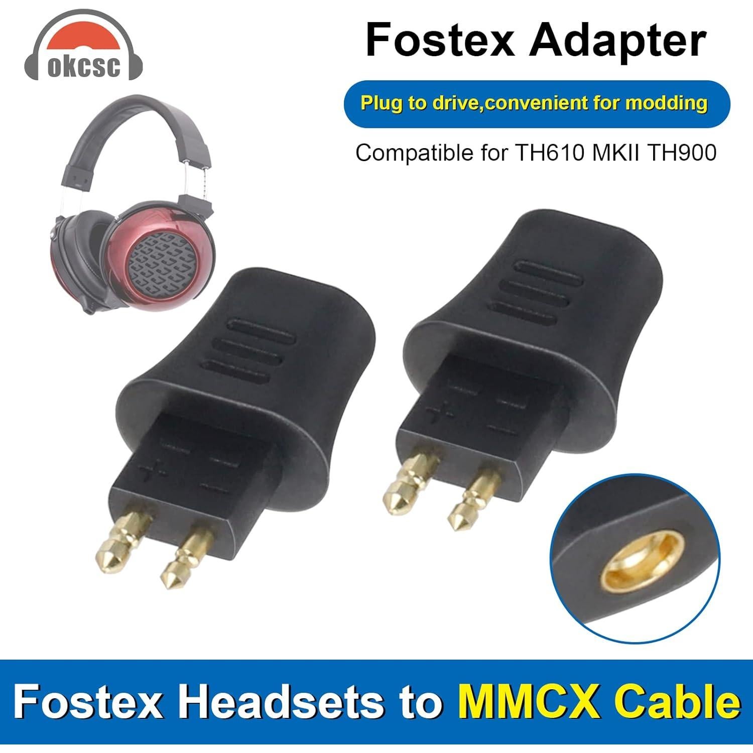 Adaptador Hembra FOSTEX 0.78 a Macho 0.78/0.75 2 Pines Negro