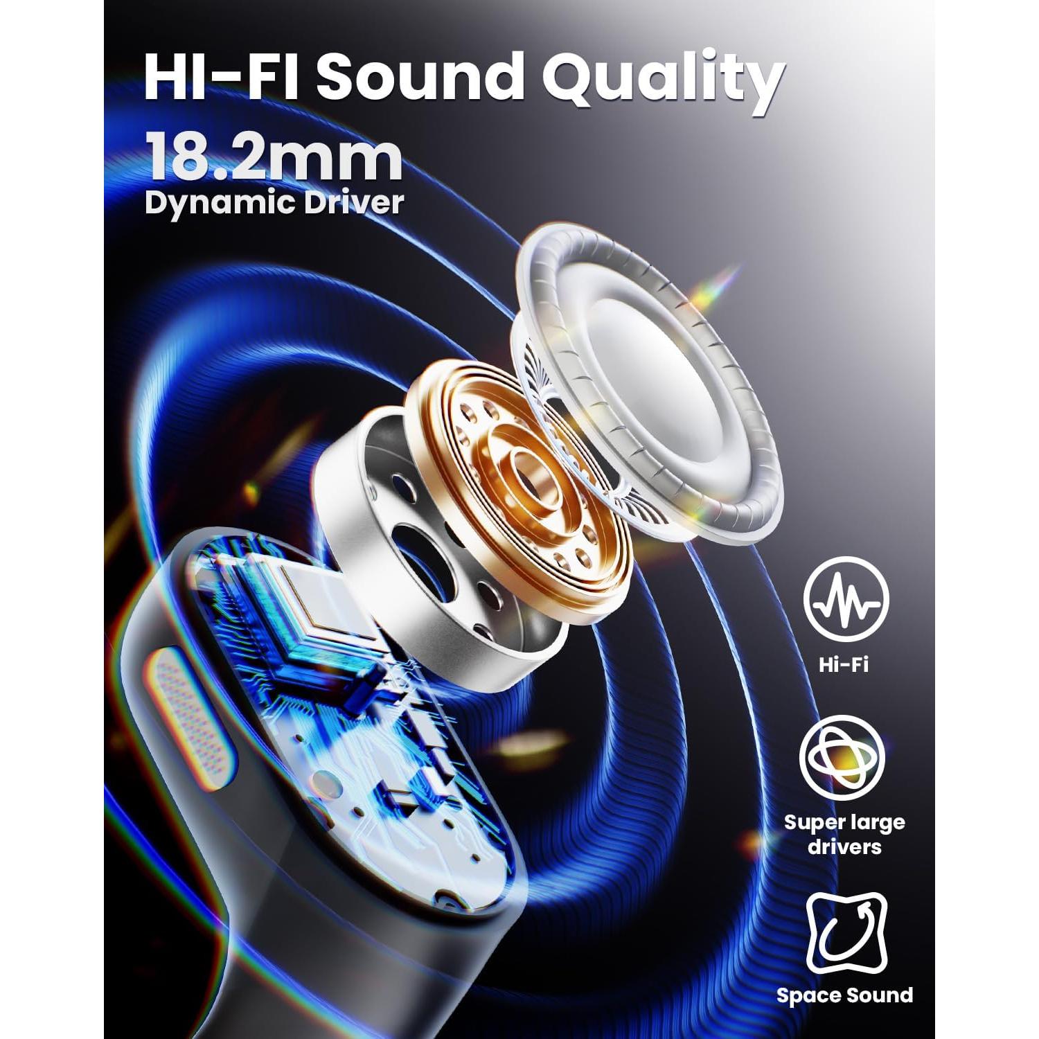 Auriculares Inalámbricos Bluetooth Vnilrgle T15 - 80h Batería