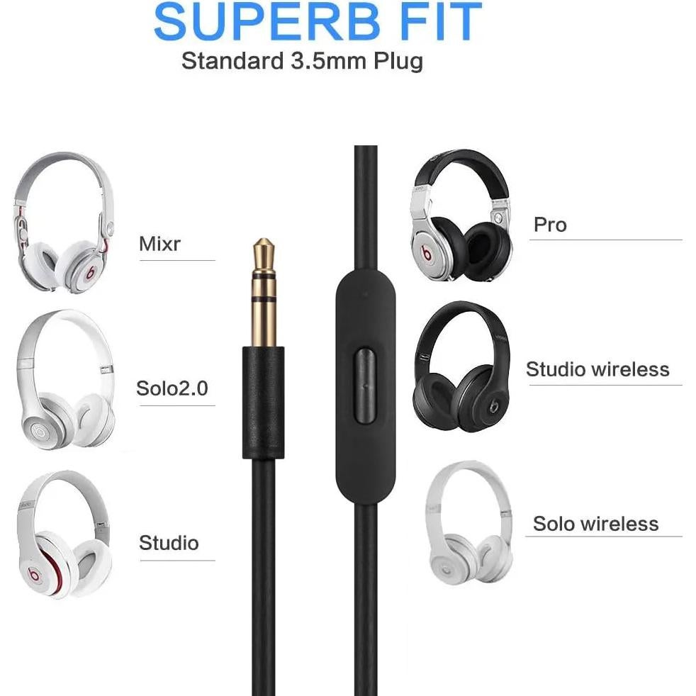 Cable de audio 3.5mm para auriculares Beats - Negro