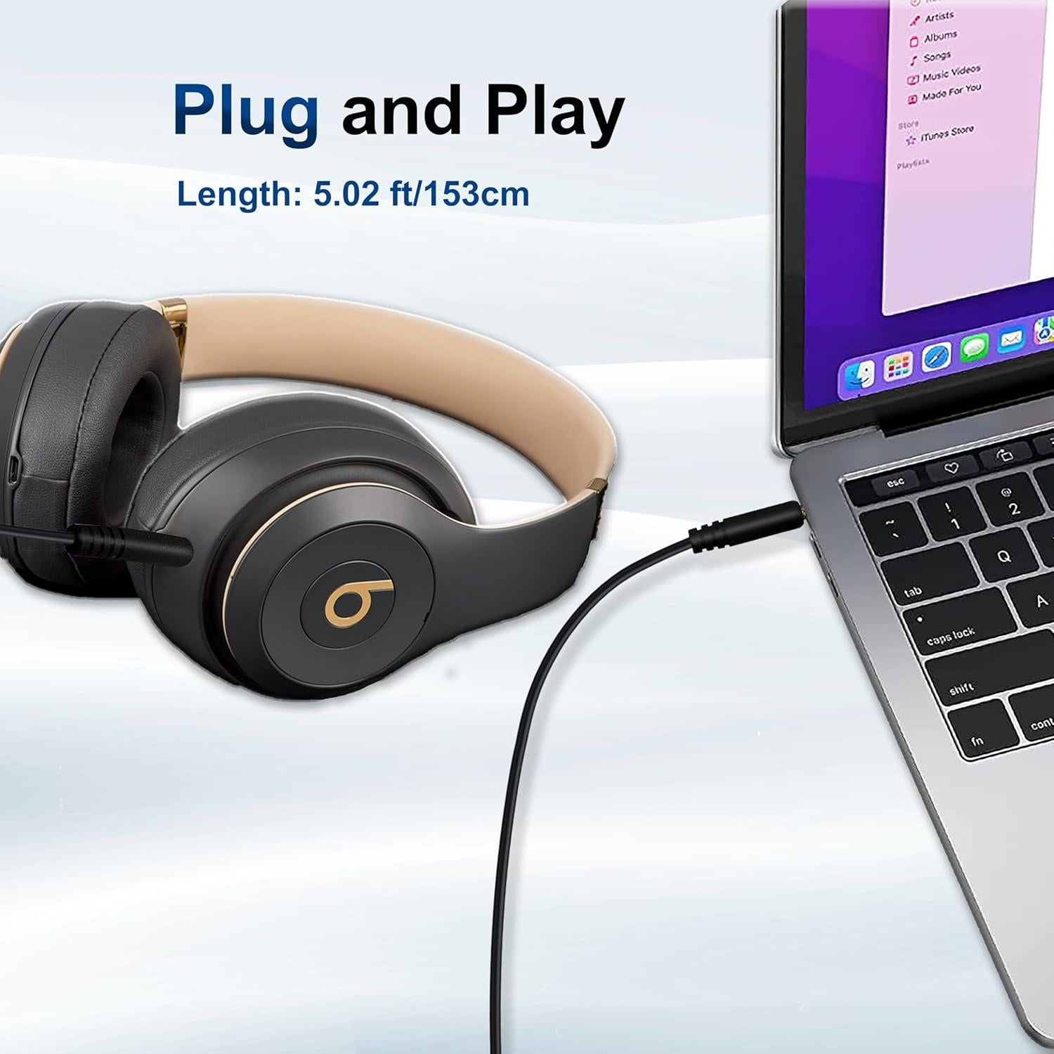 Cable de Audio 3.5mm Callez para Auriculares Beats y Sony