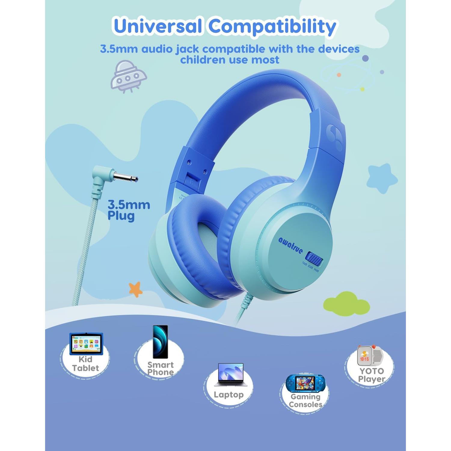 Auriculares Intraaurales para Niños AwaTrue HK07 Azul 230g